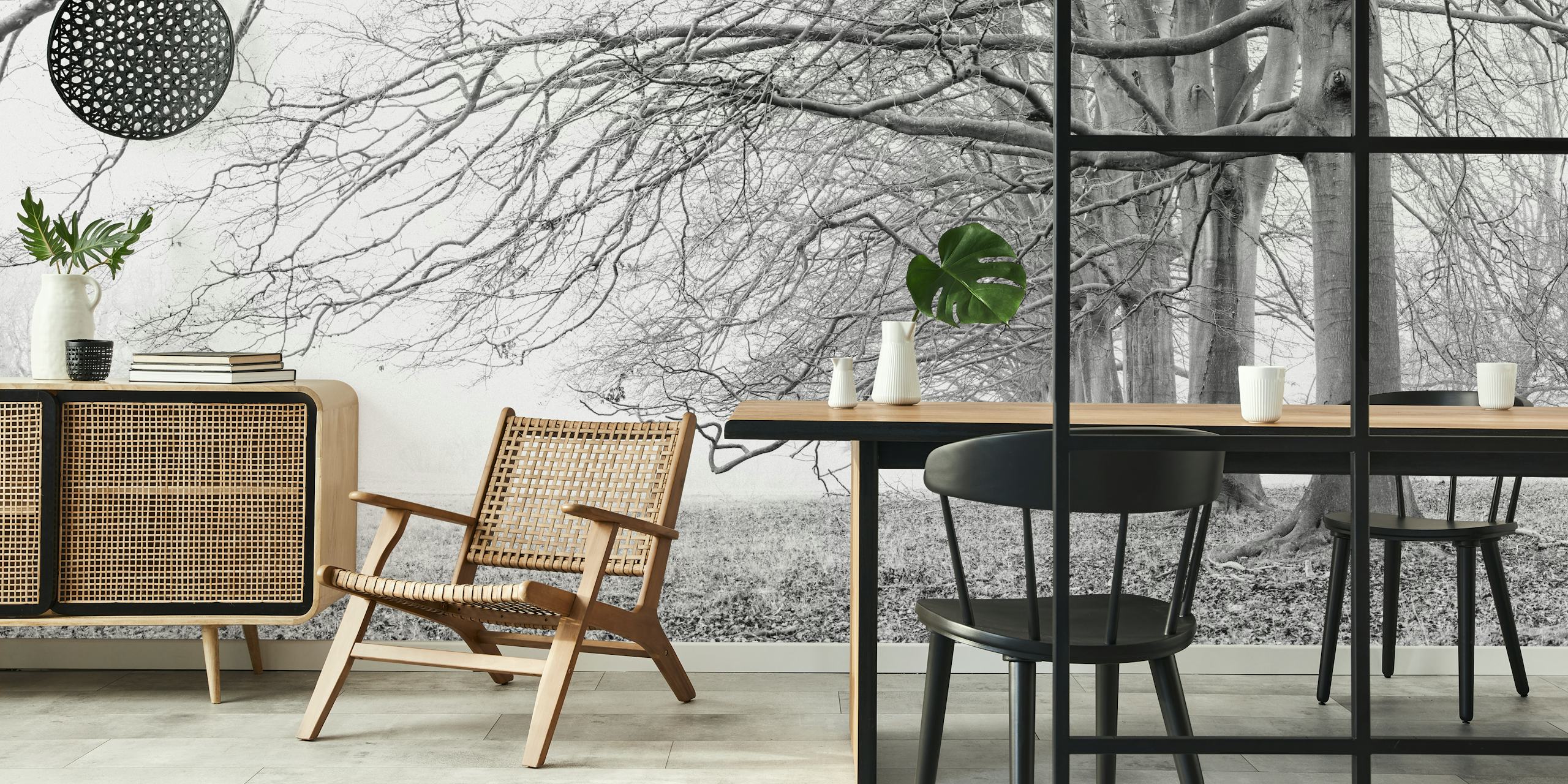 Papel pintado Nature's Avenues en un entorno de habitación