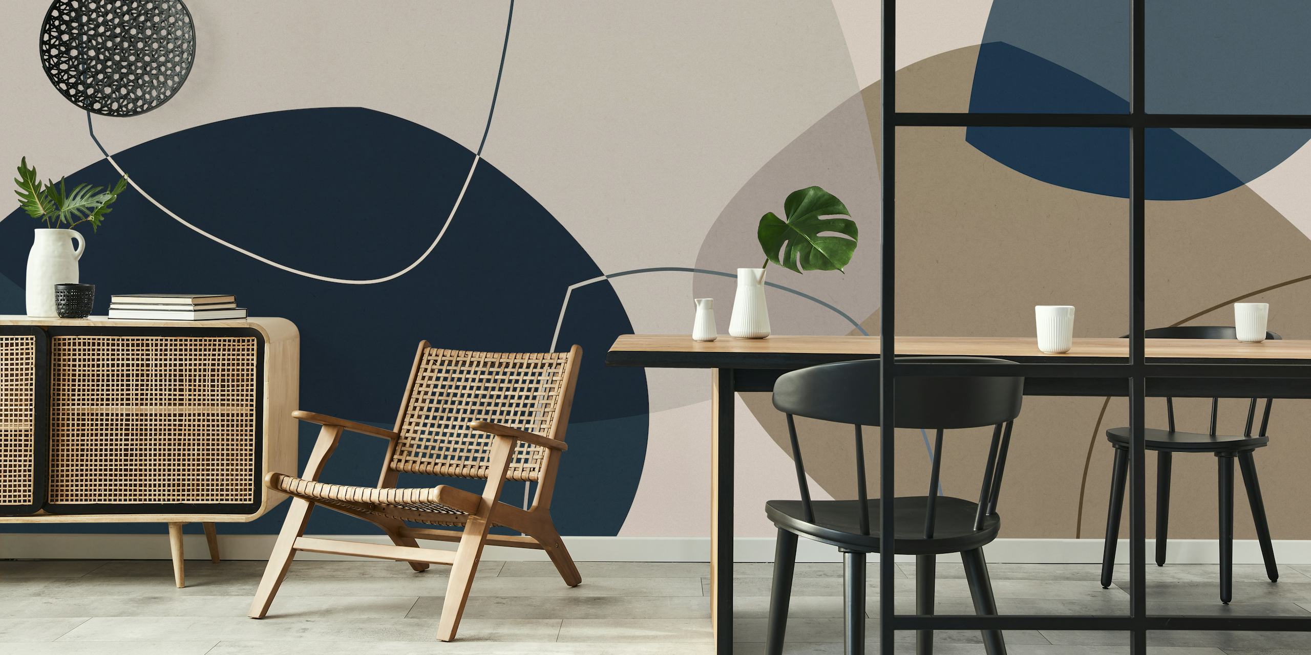 Papel pintado Boho shapes 2 en un ambiente