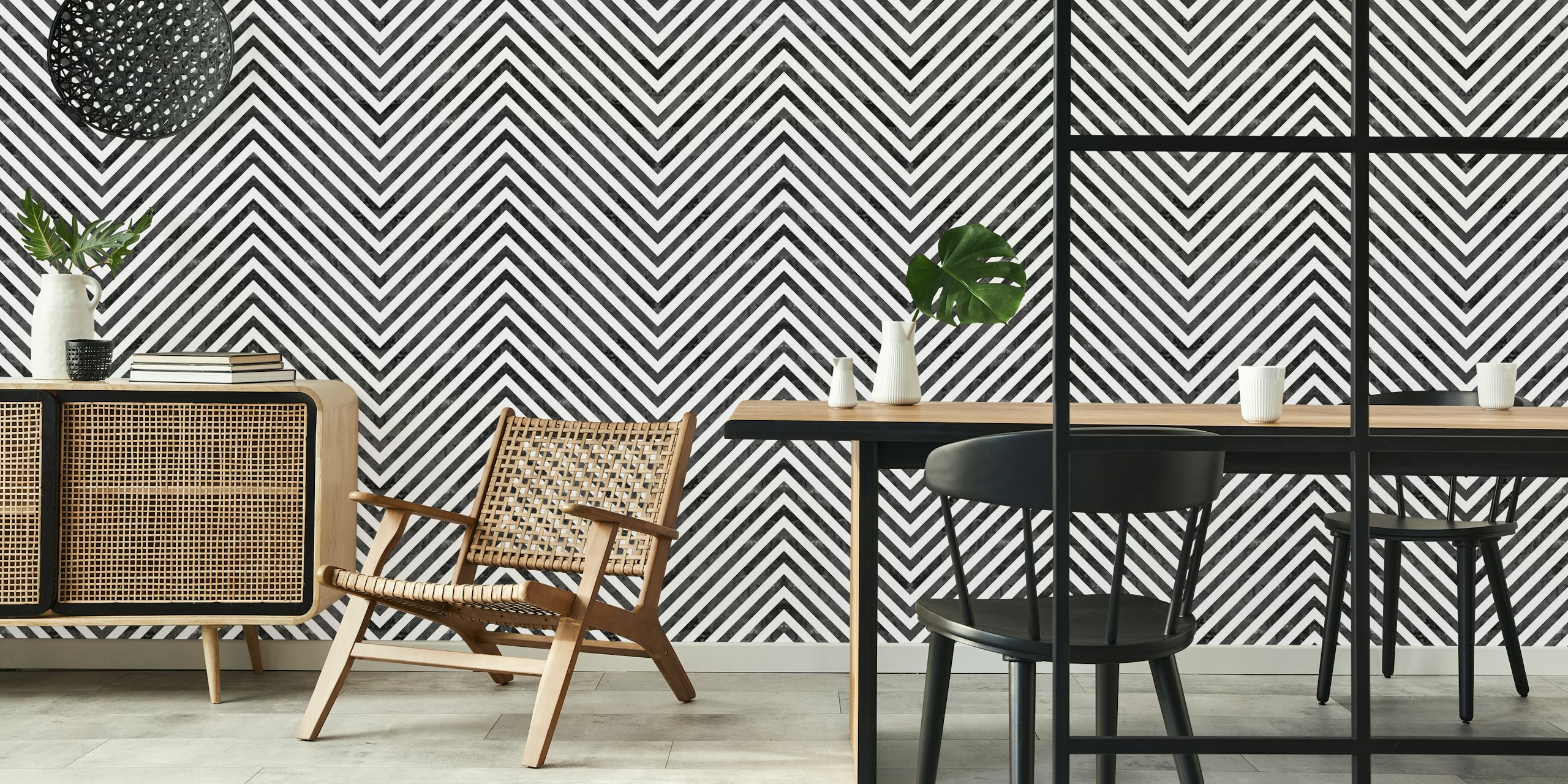 Oblique geometry 6 Tapetdesign in einem Raum