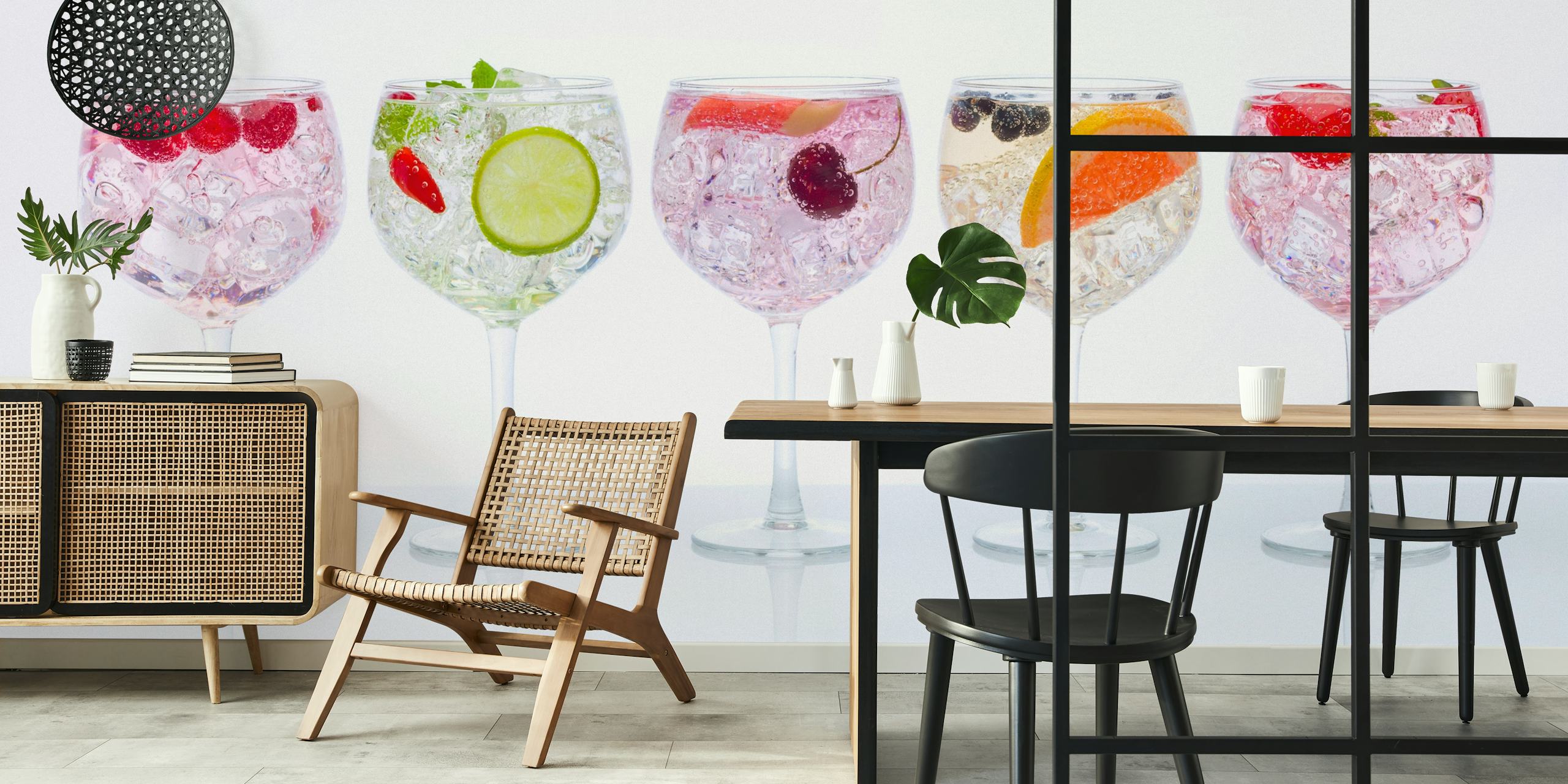 Tapeta Gin Tasting u stylish sobi