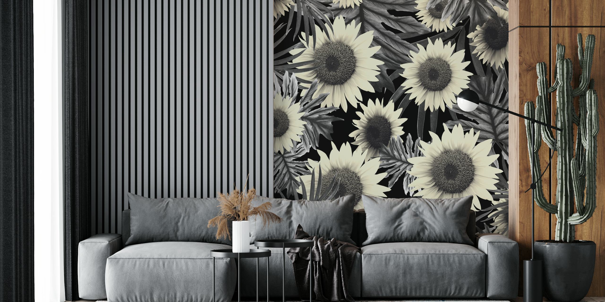 Tapeta Tropical Sunflower Jungle v pokoji