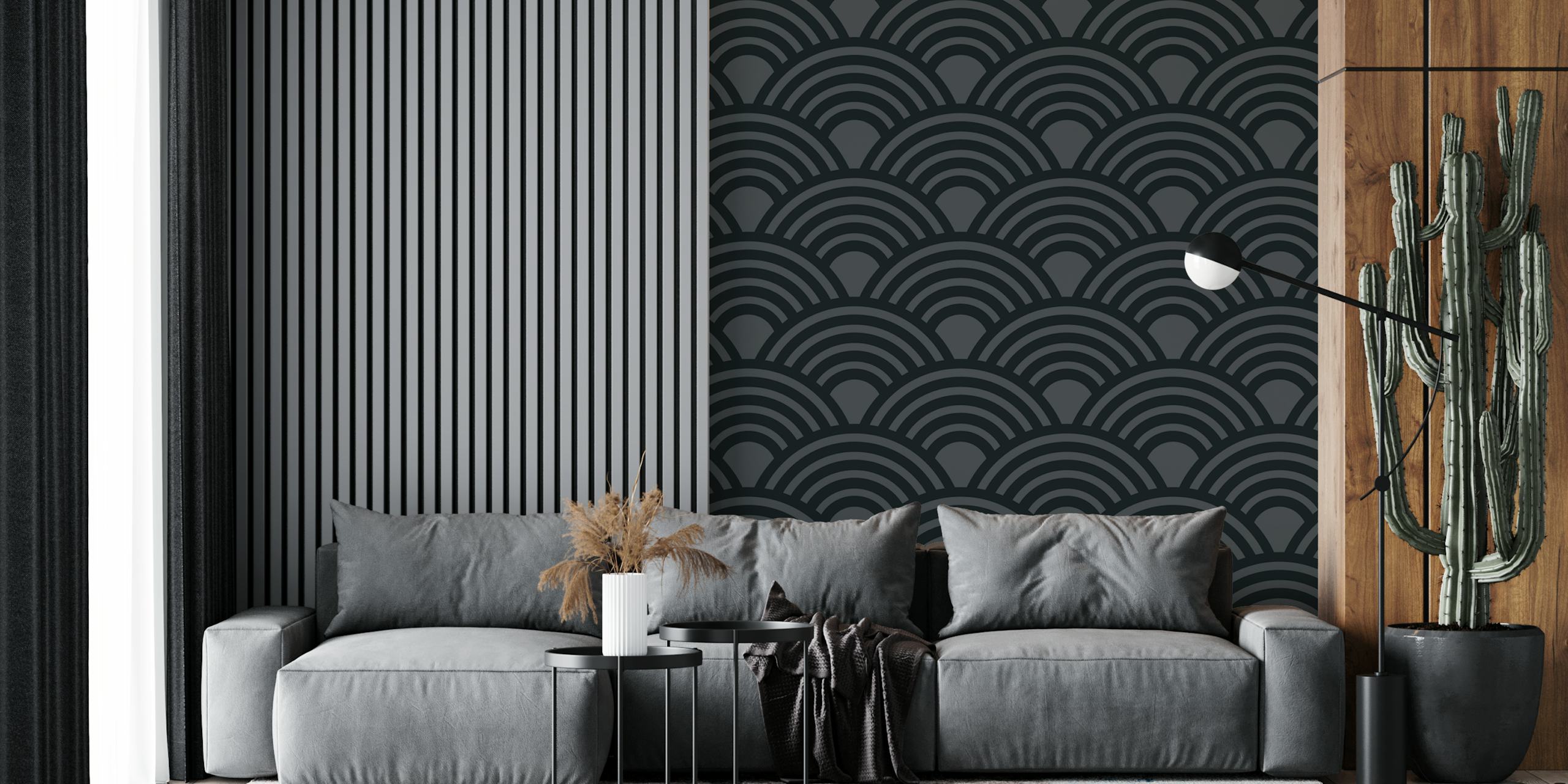 Tapeta Eastern Waves Black u sobi