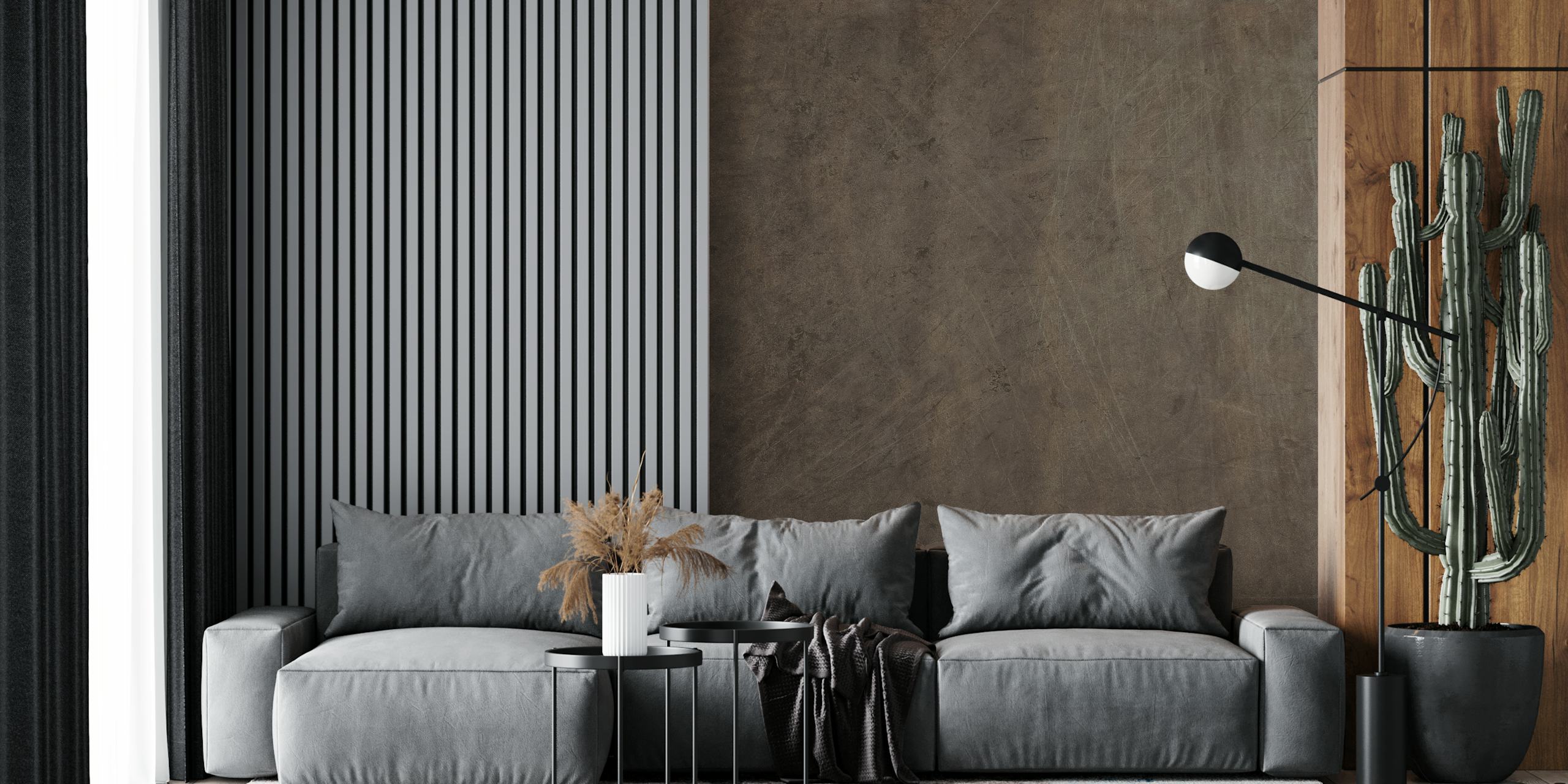 Scratched Suede - Mocha papel pintado en una habitación