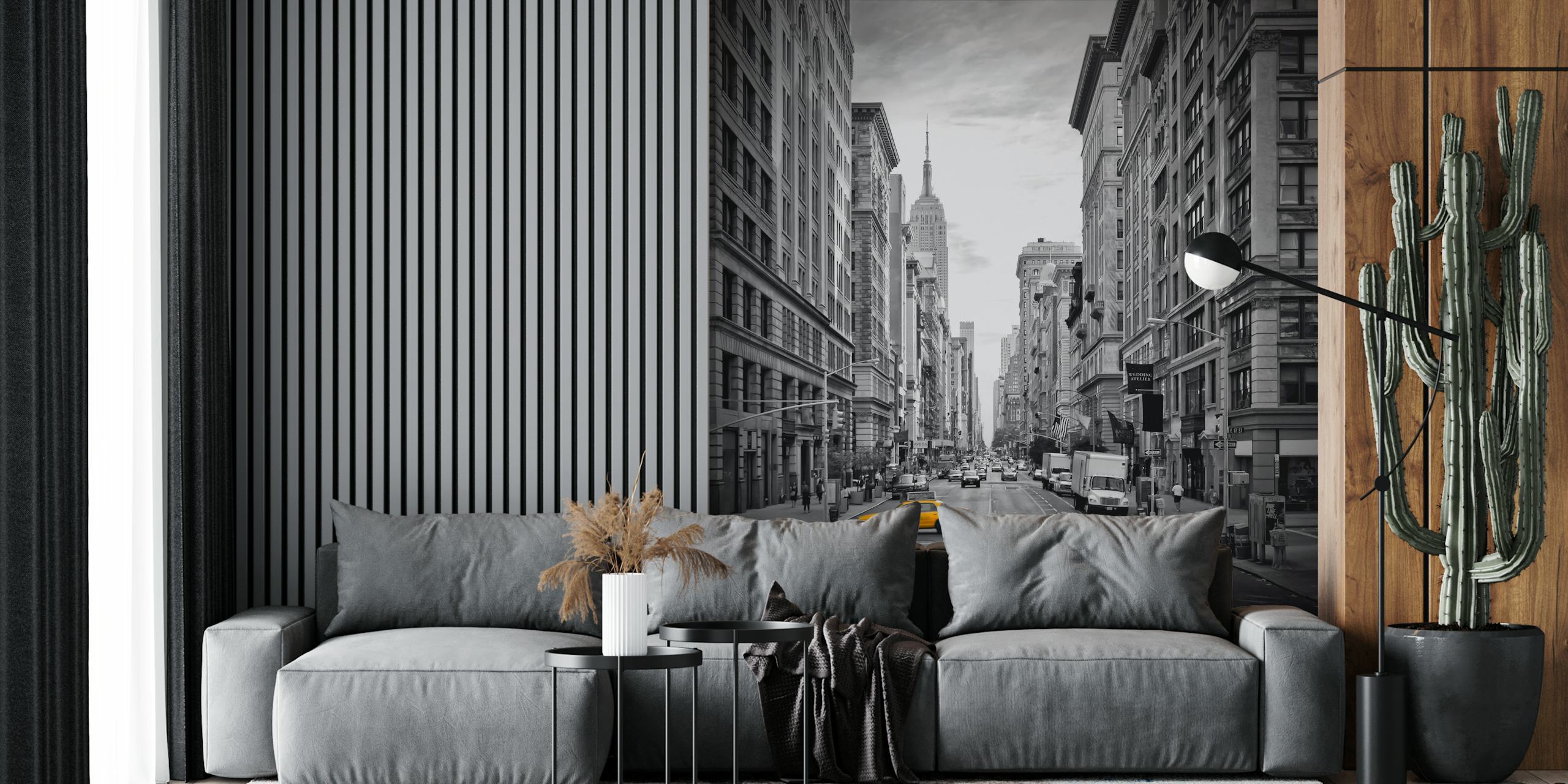 Murale Dettagliatamente Illustrato Di New York City Fifth Avenue