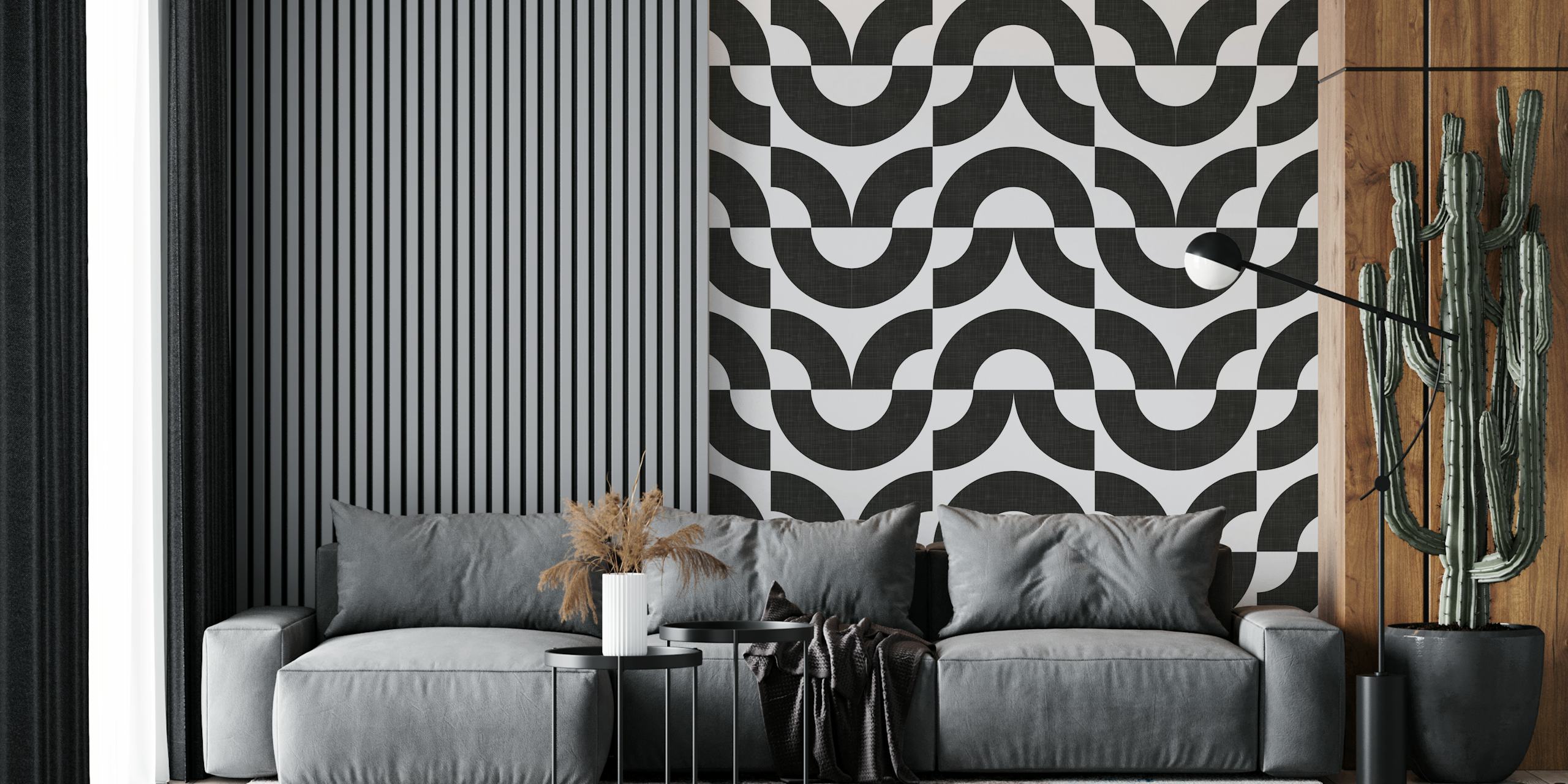 Tapeta Modern Geometry Bauhaus Vibes u sobi