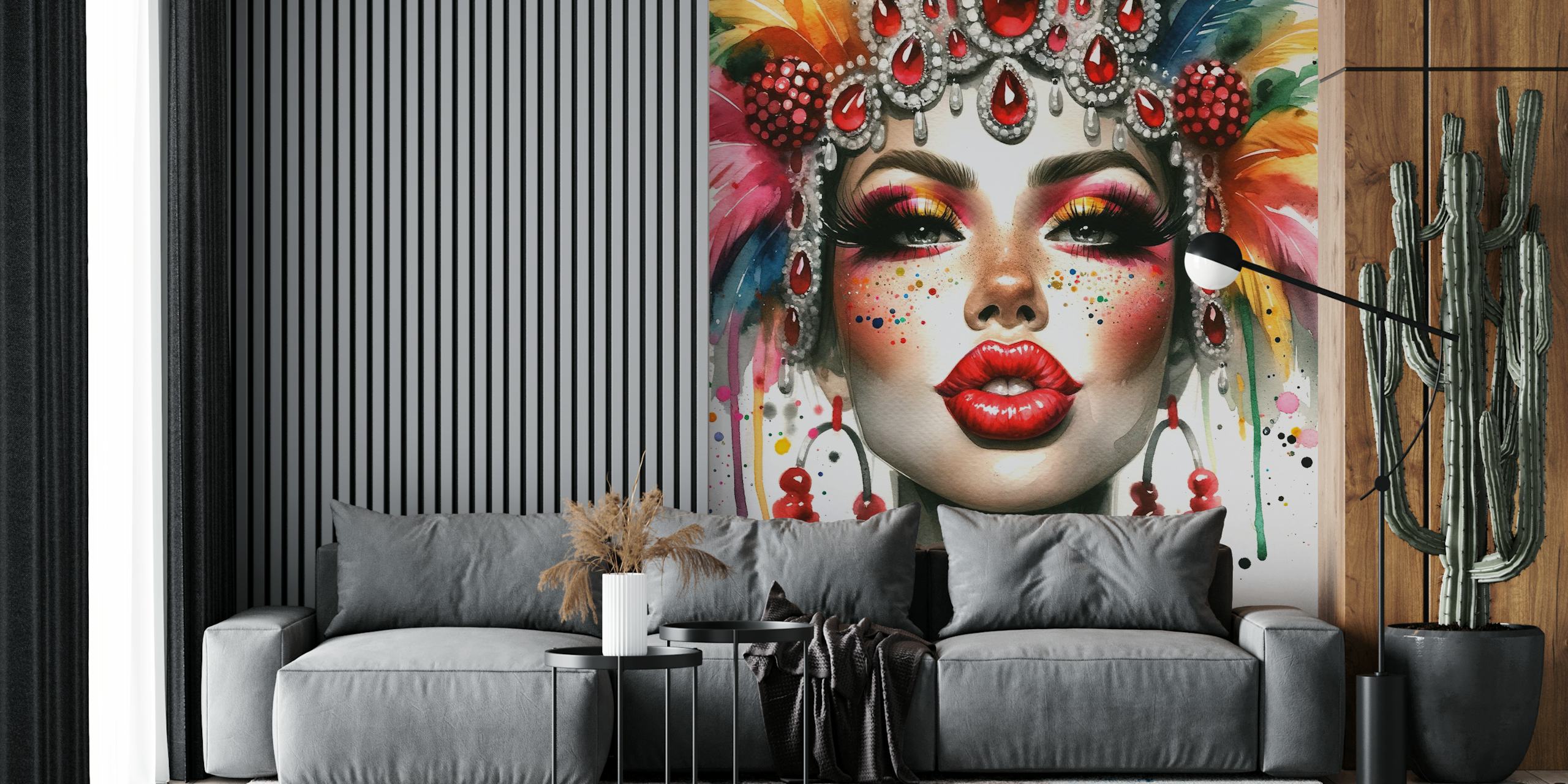Carnival Muse of Rio wallpaper in a room