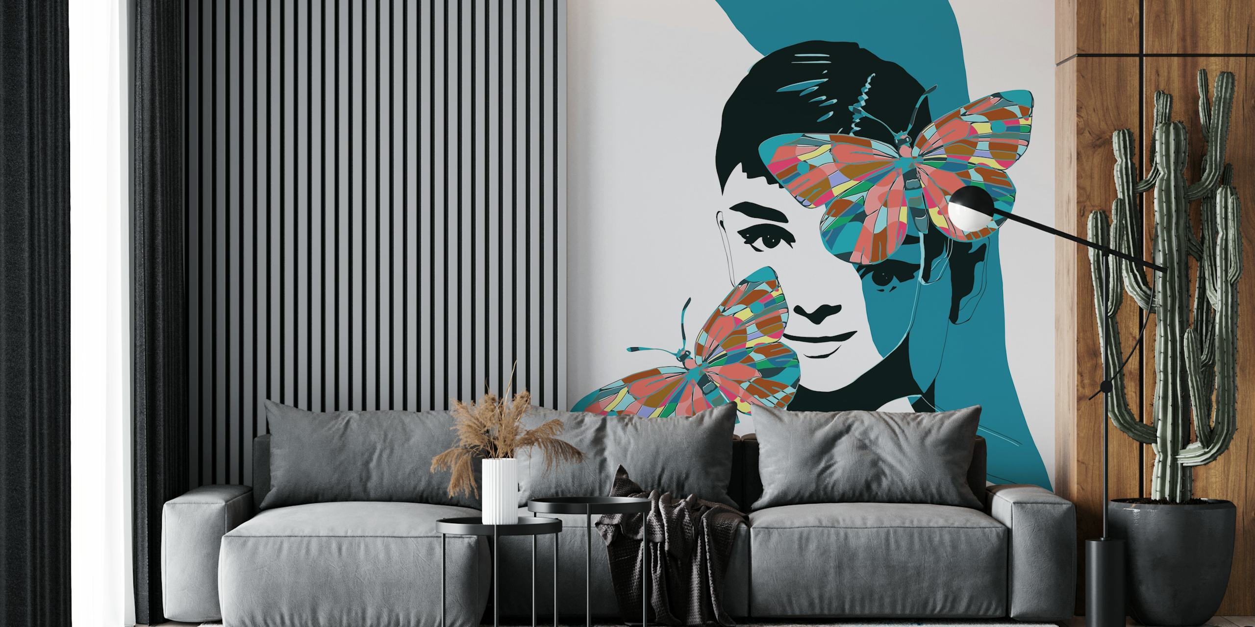 Butterfly Fantasy Portrait wallpaper in a room