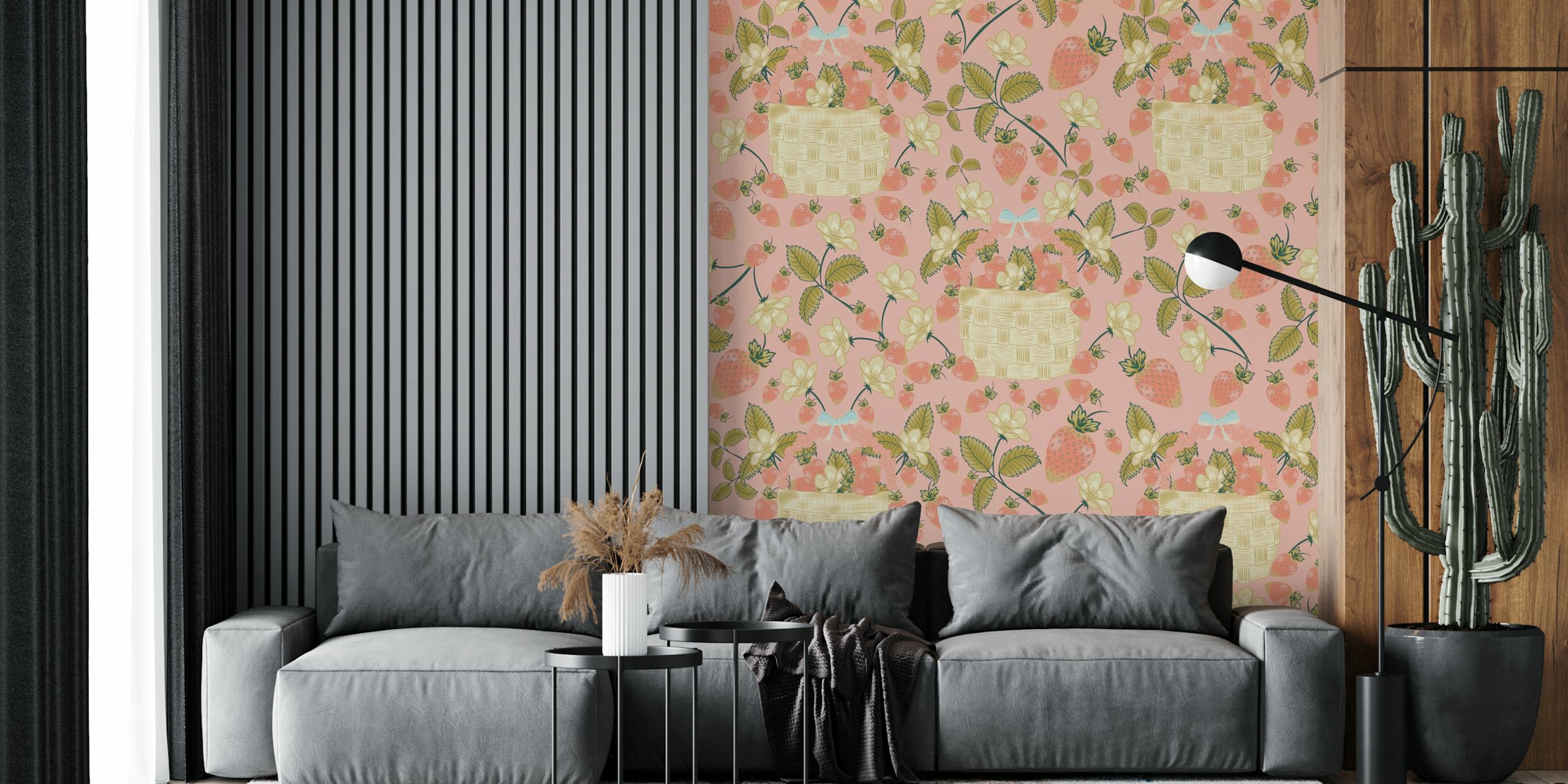 Strawberry Harvest tapetti huoneessa