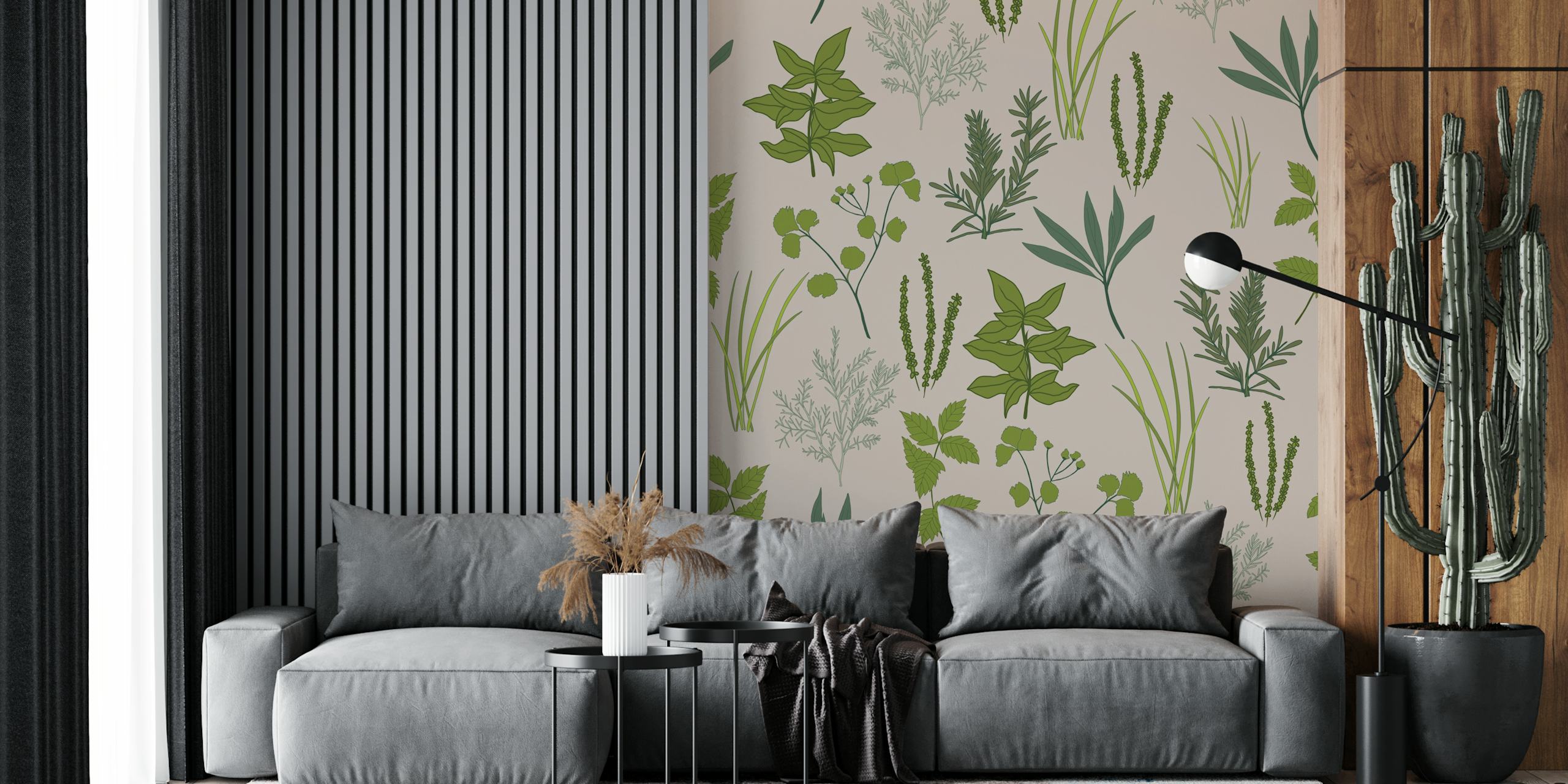 Culinary Herbalist wallpaper in a room