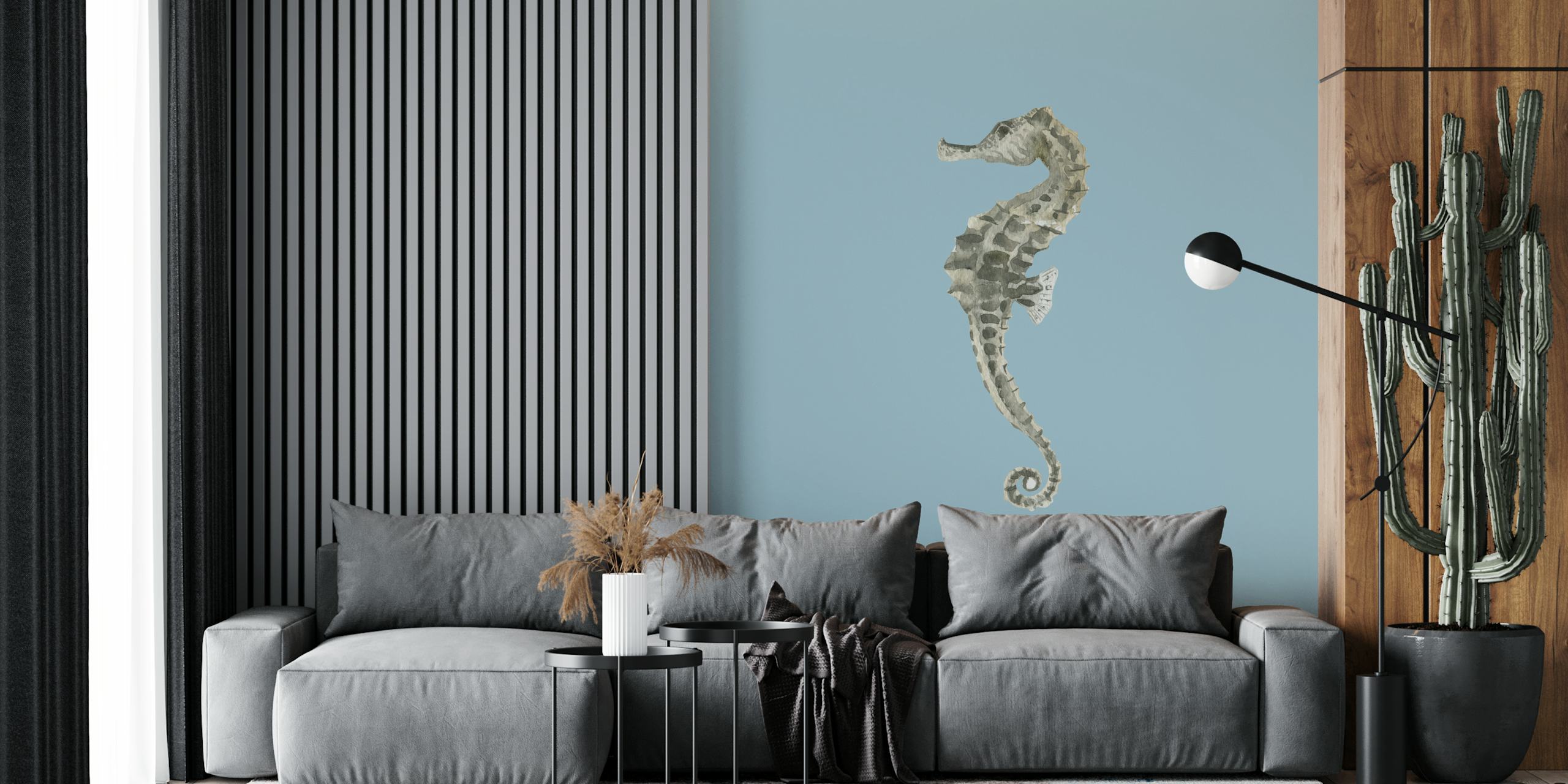 Papiers peints Seahorse dans un cadre de pièce