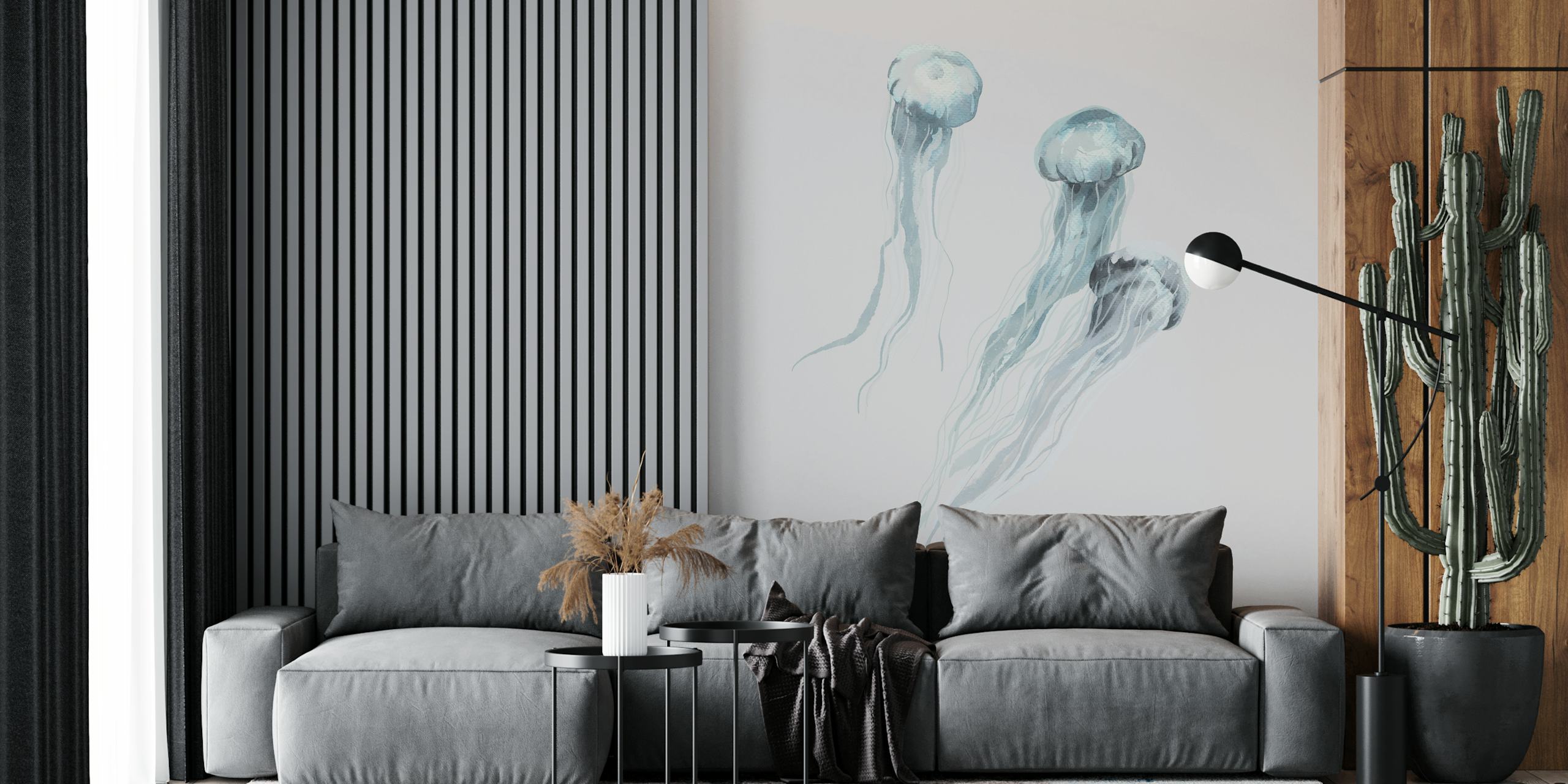Jellyfish wallpaper design im Wohnzimmer