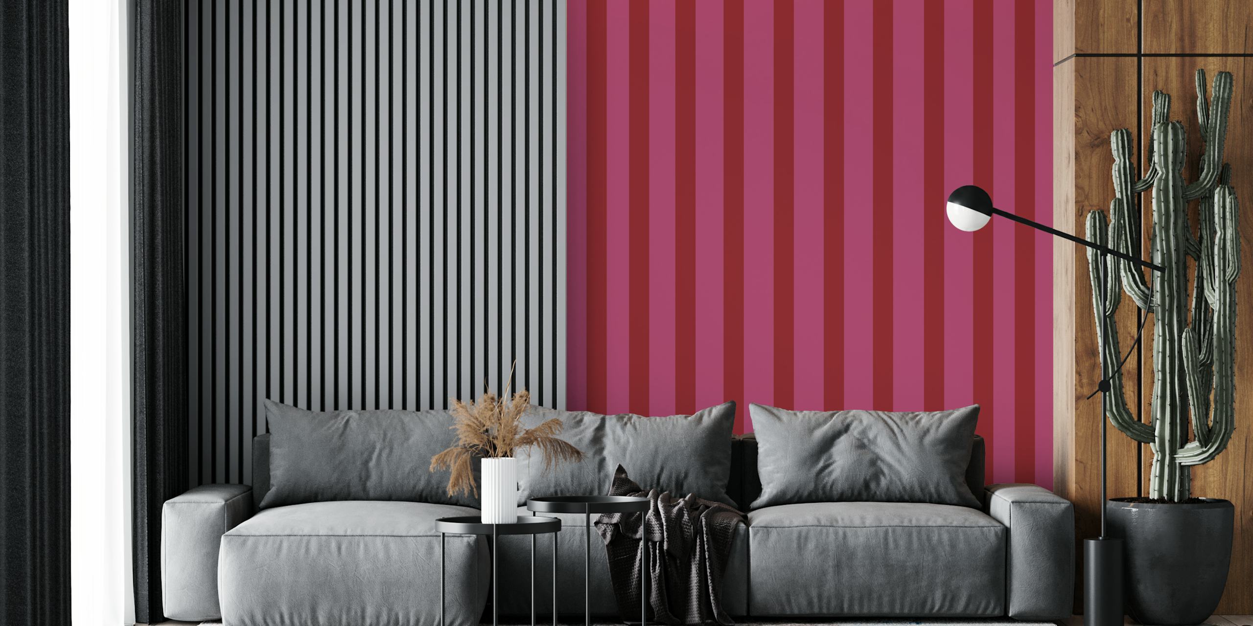 Striped Red Delight tapet i et rom