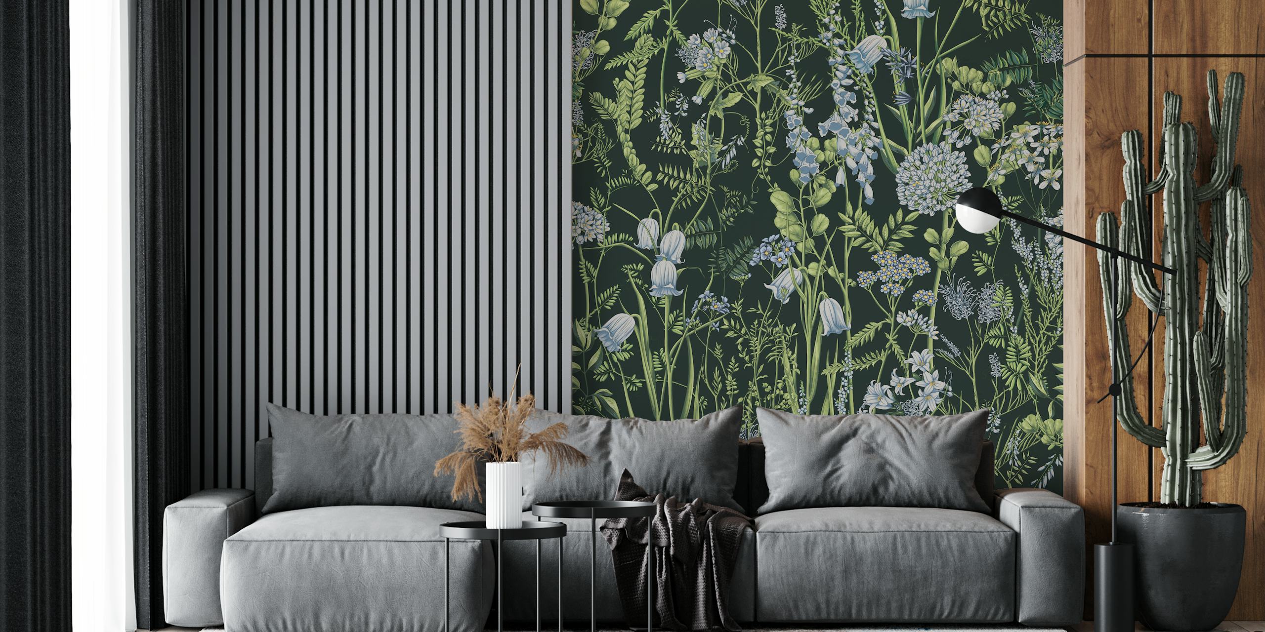 Botany pattern 6 wallpaper in a stylish room