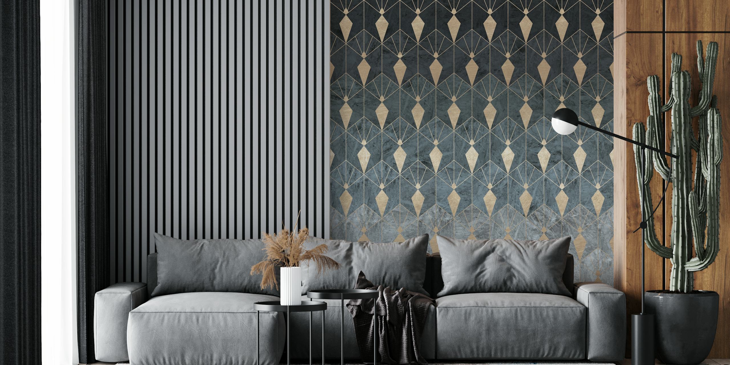 Art Deco wallpaper featuring ice and diamonds design