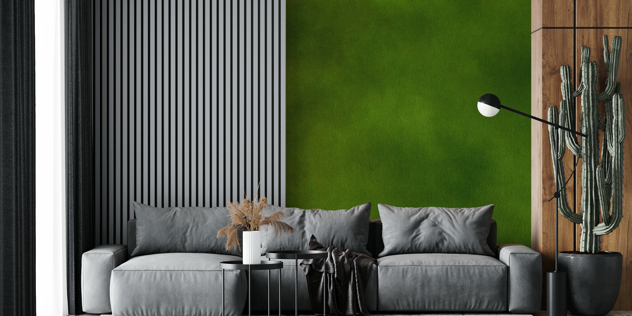 Green watercolor texture with soft variations in hue for a calm and natural look, suitable for a wall mural