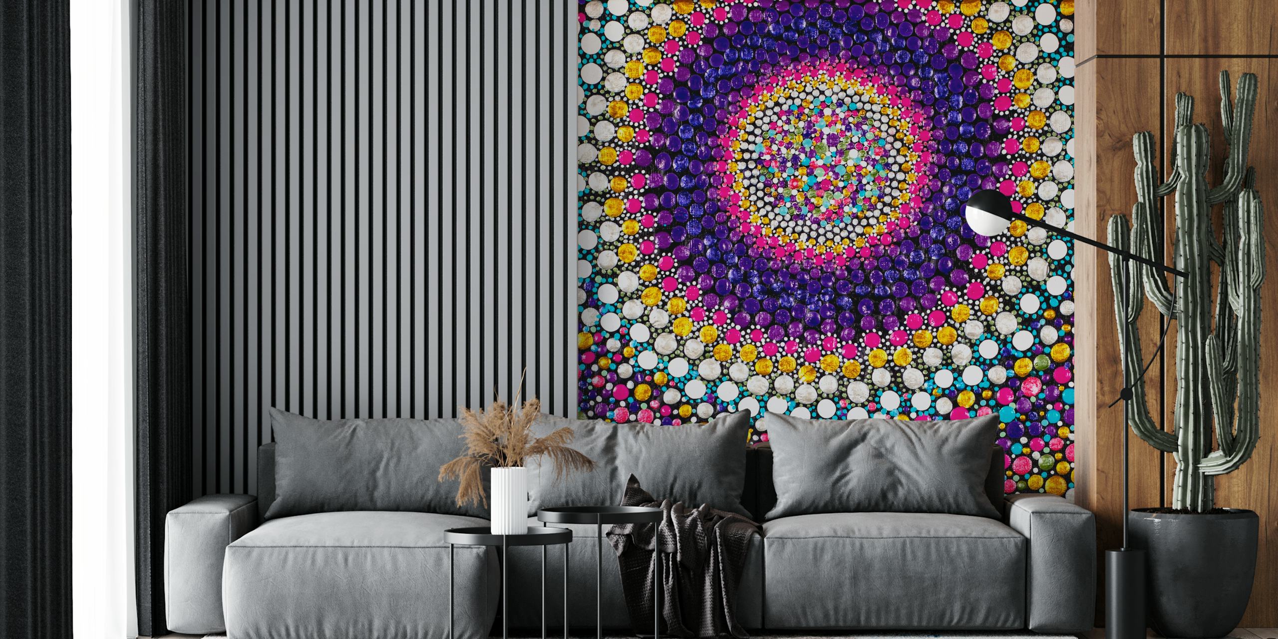 Candy Dots in Love Tapete in einem Raum