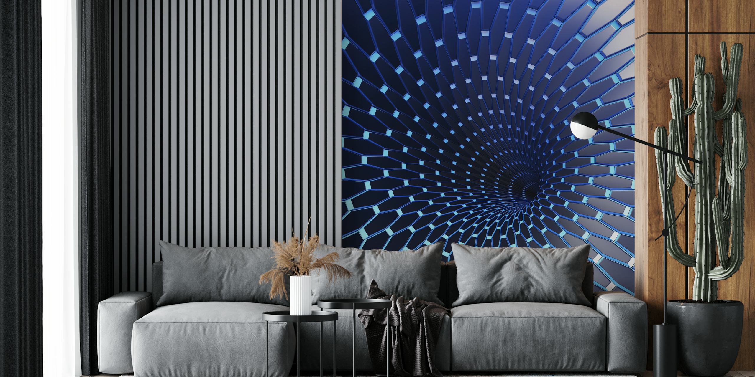 Conception de papier peint Sci-Fi dans une pièce moderne