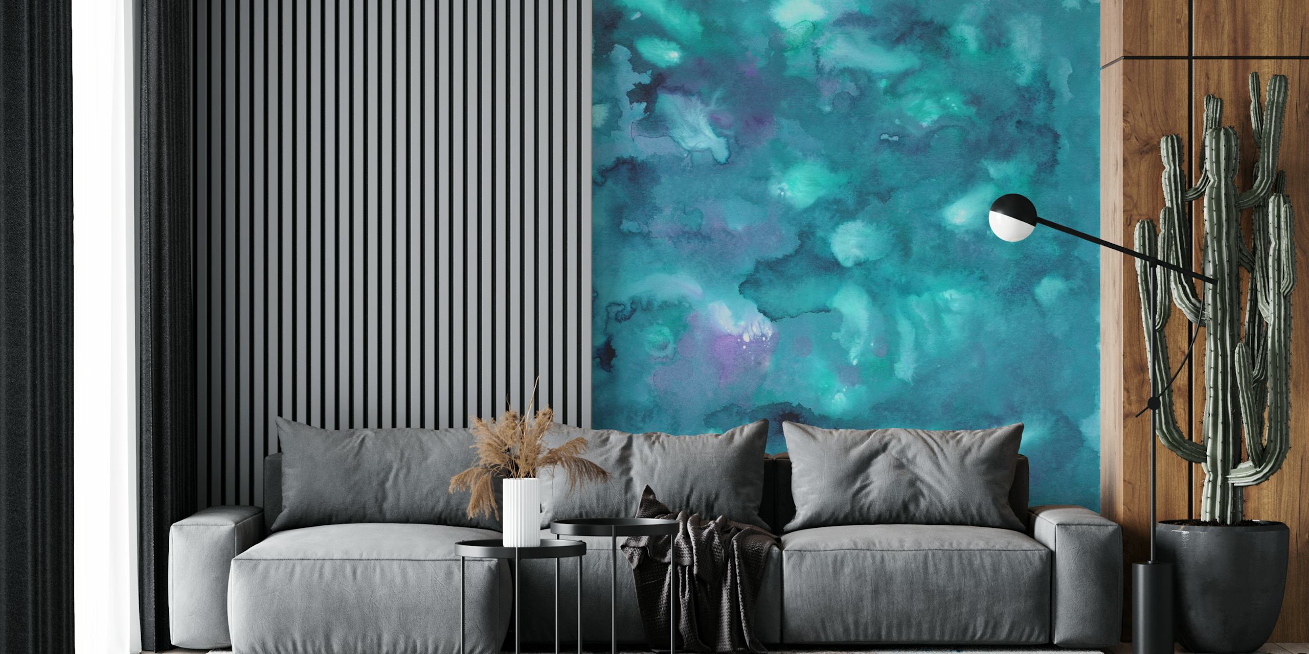 Tapeta Dreamy Ocean Painting v pokoji