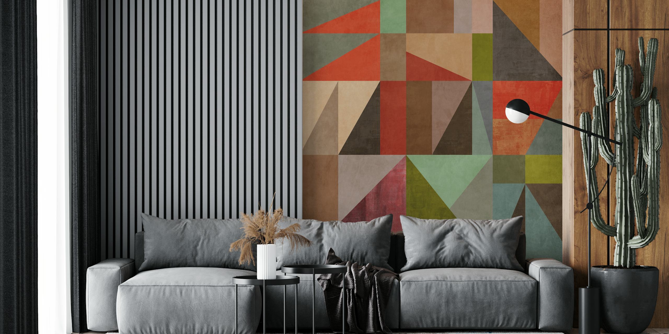 Geometric with Triangles 27 tapet i et rom