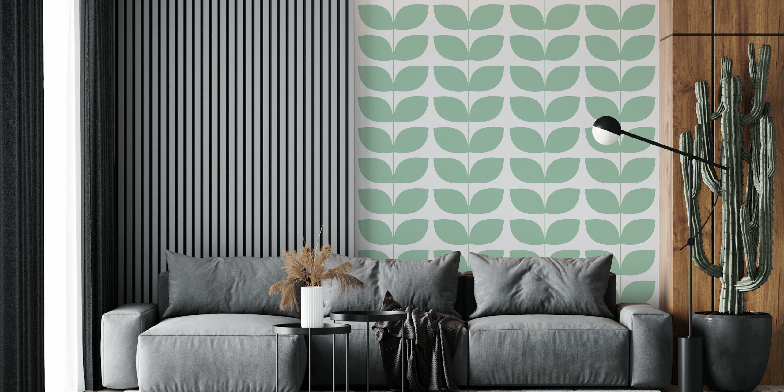 Danish Pattern Burma Jade tapet i ett rum