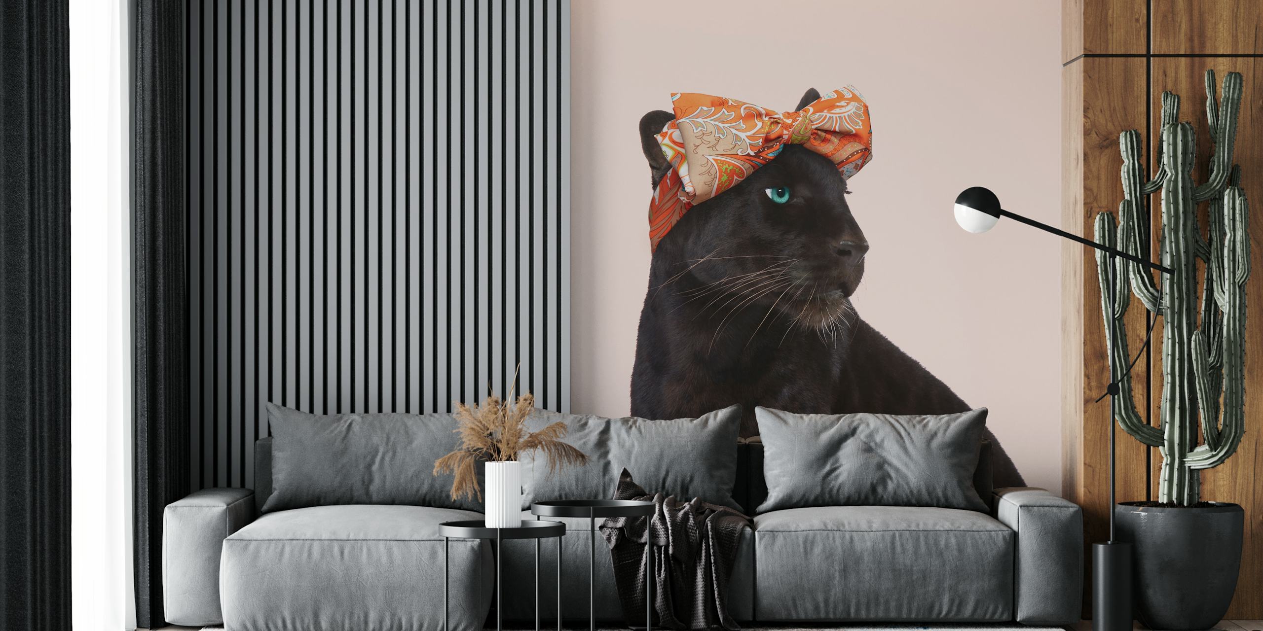 Tapeta Fashion Panther u elegantnoj sobi