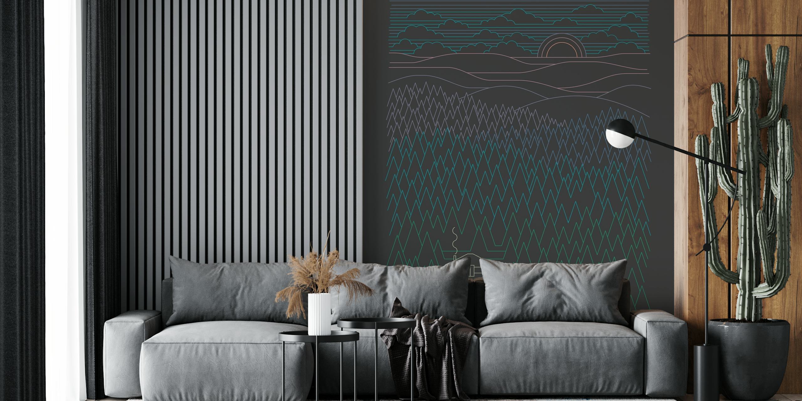 Het behang The Little Clearing in een kamer