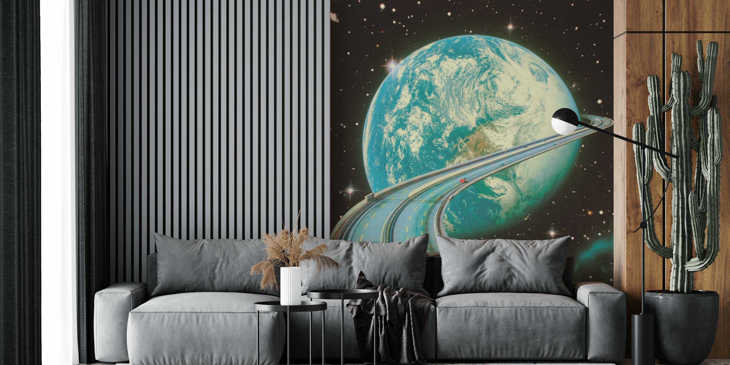 Papel de parede Highway Home em um quarto moderno