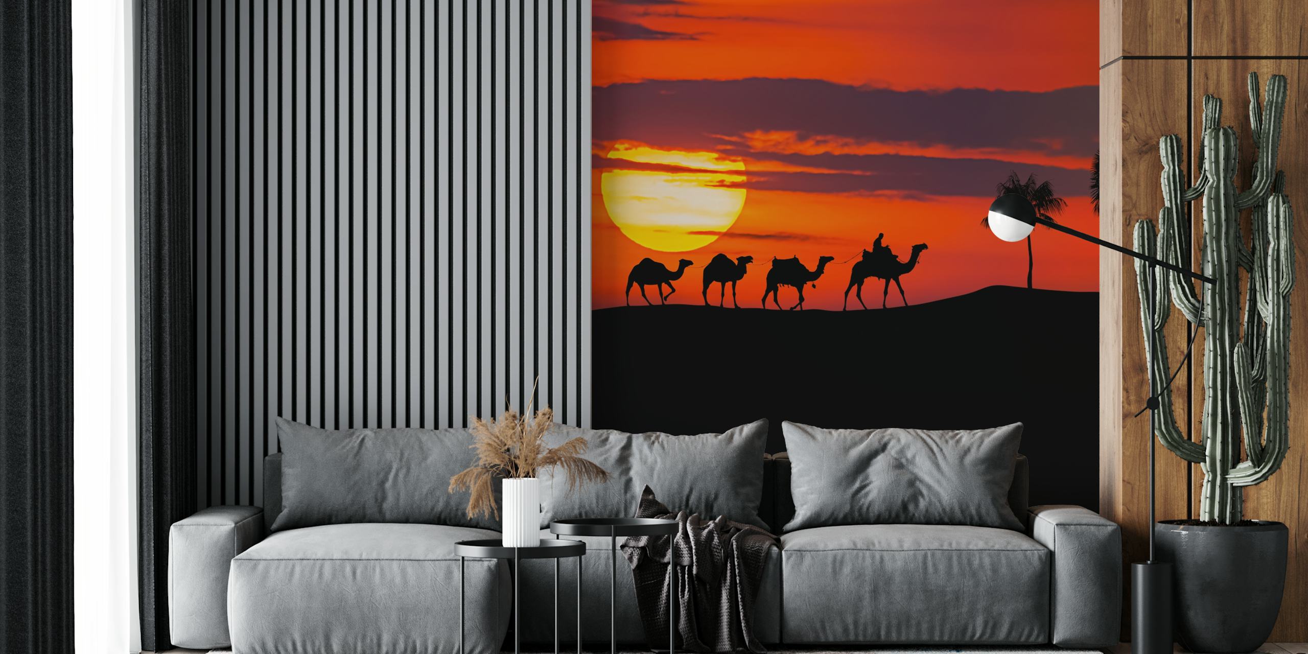 Sahara Sunset wallpaper in een kamer