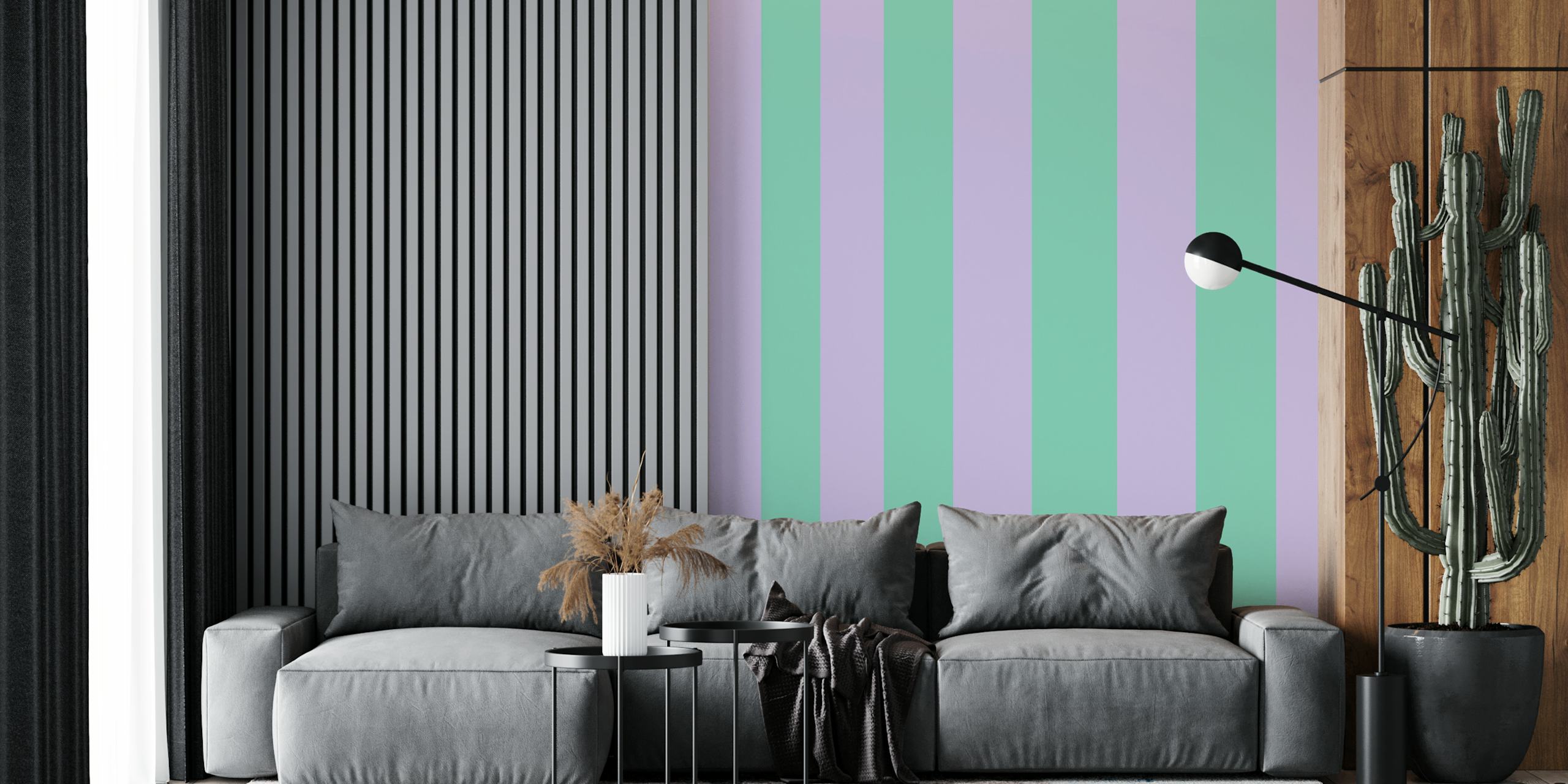 Soft Stripes Pastell wallpaper in a room