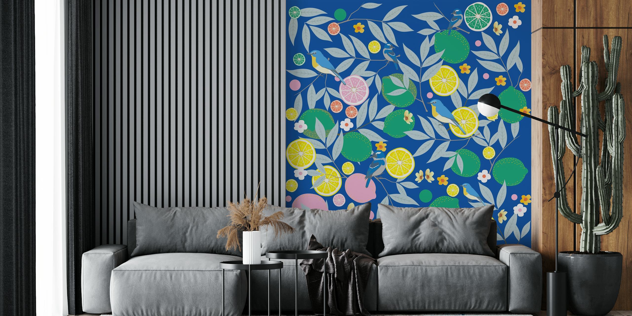 Papel pintado Citrus garden en una habitación