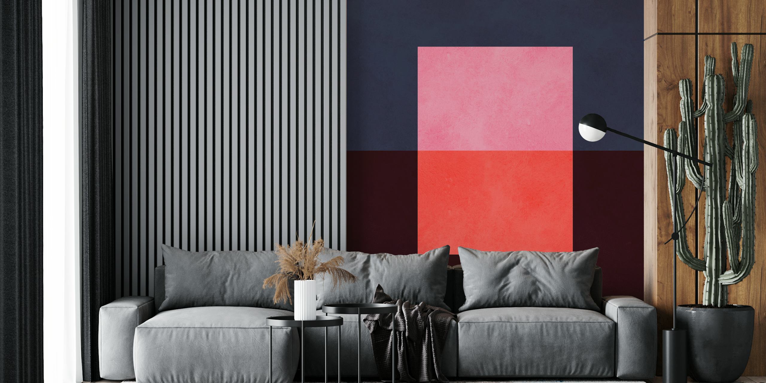 Ταπετσαρία Modern geometric shapes σε ένα δωμάτιο
