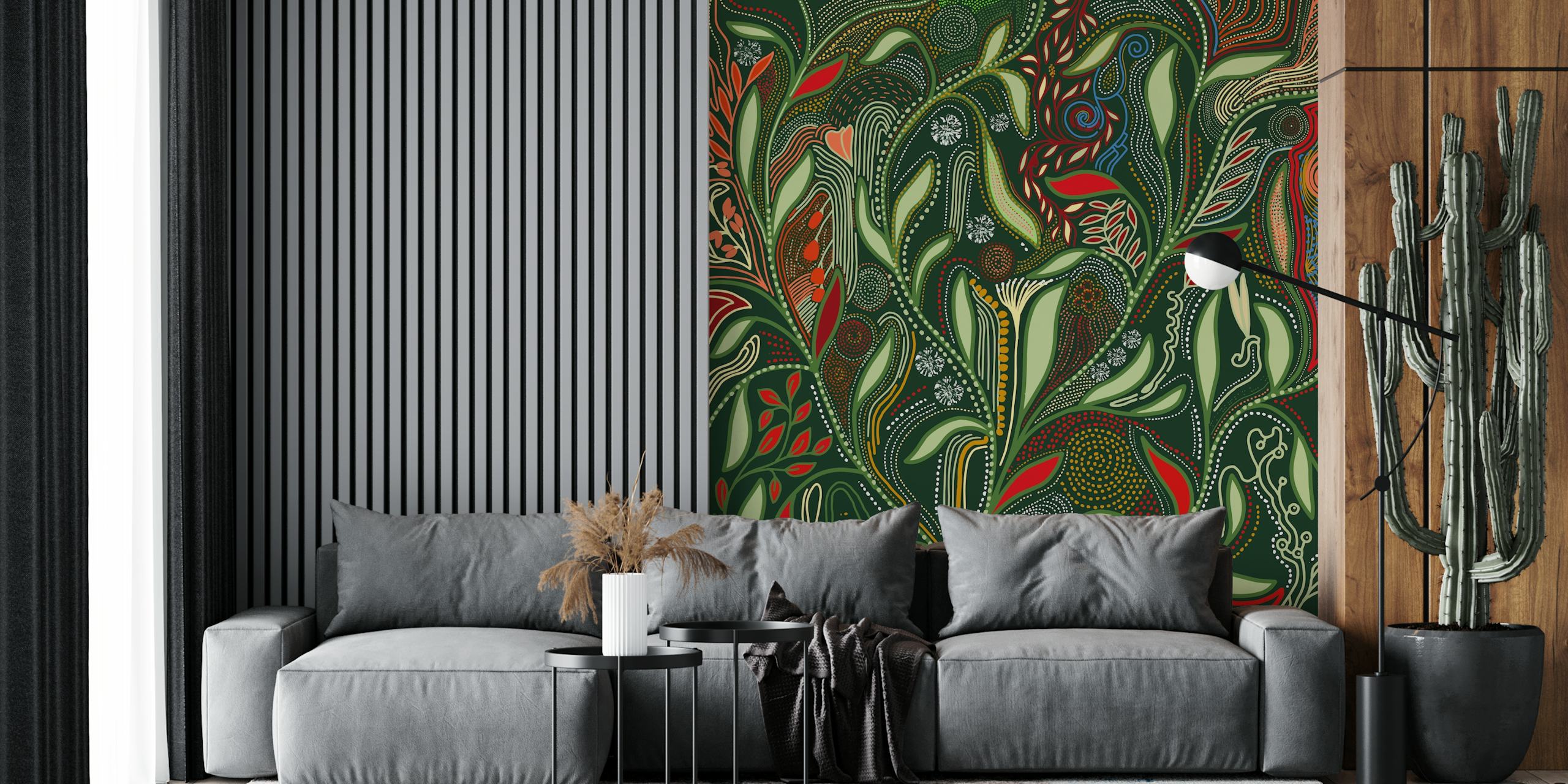 Ethereal Garden wallpaper displayed in a room
