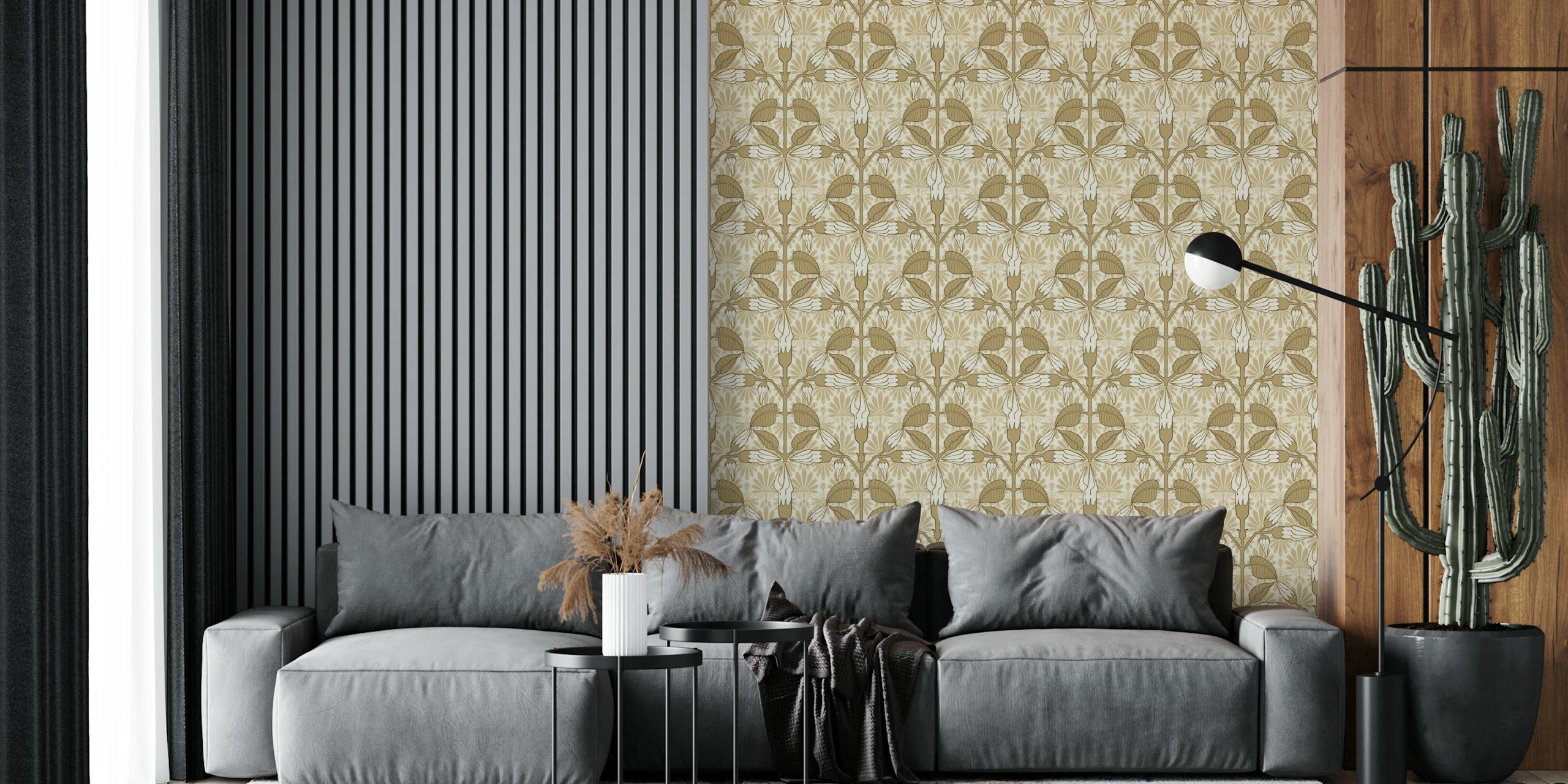 Mantevilla flower wallpaper pattern in a room