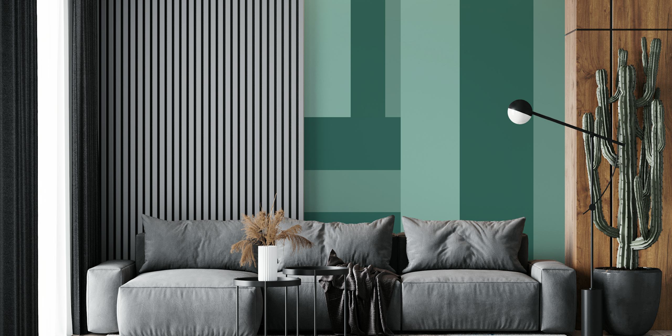 Papel de parede Contemporary Lines Decor em um quarto