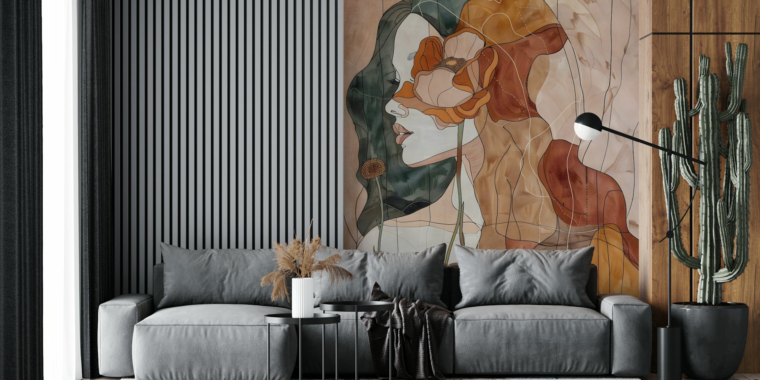 Kontury Woman 6 design tapety v místnosti