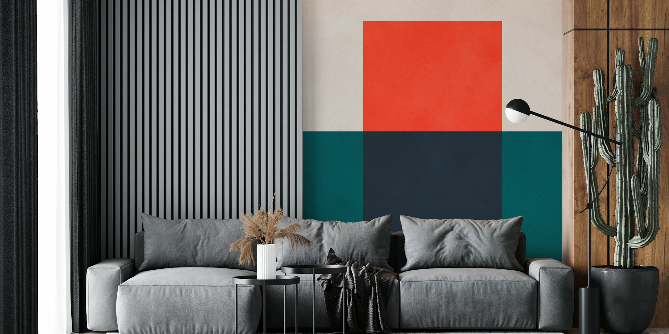 Contemporary geometric wallpaper design