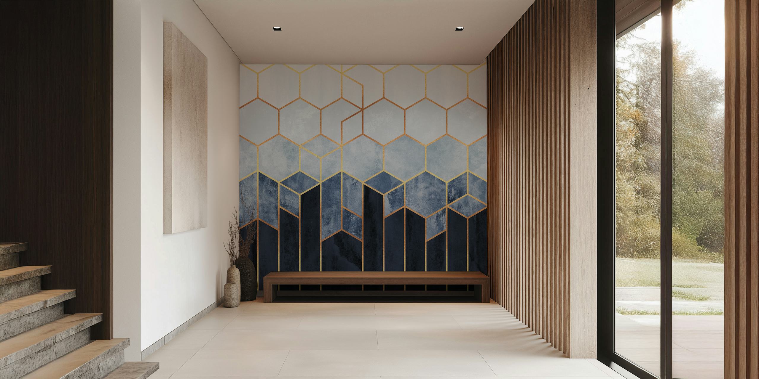 Fantastisk udstilling af Soft Blue Hexagons