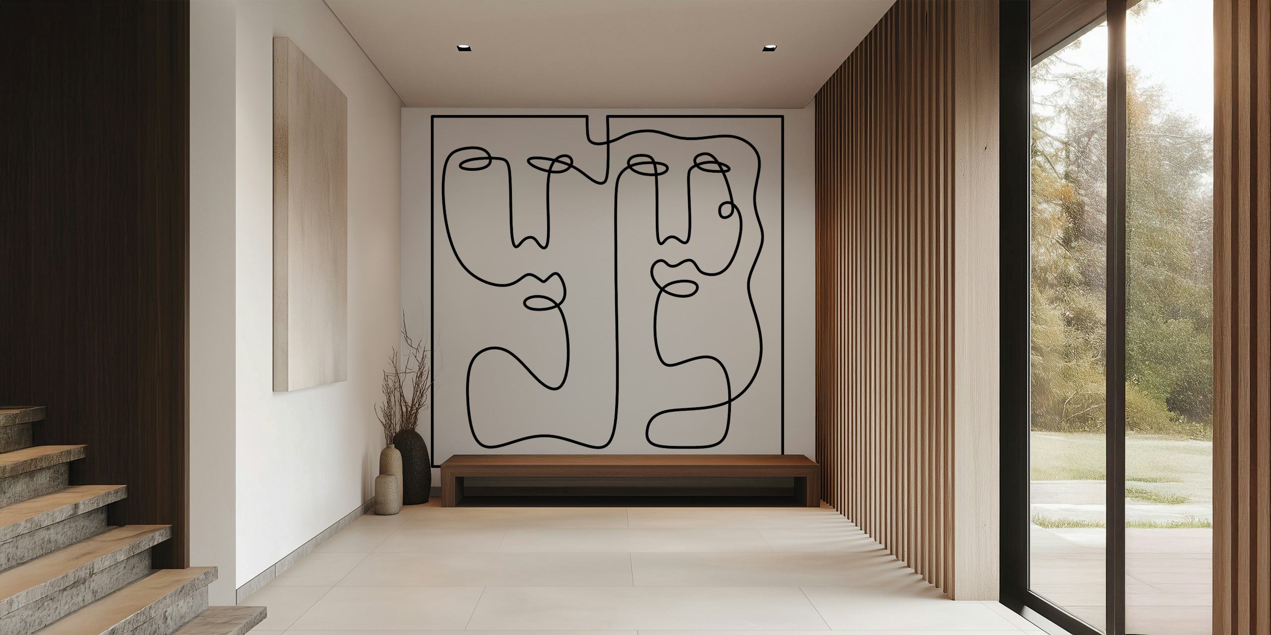 Safe Haven wallpaper in a modern room