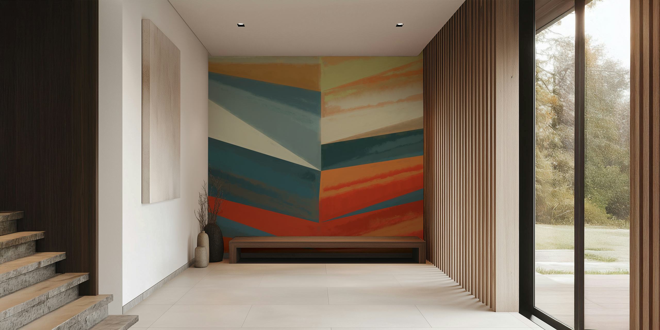 Abstract Composition 1116 wallpaper in a room