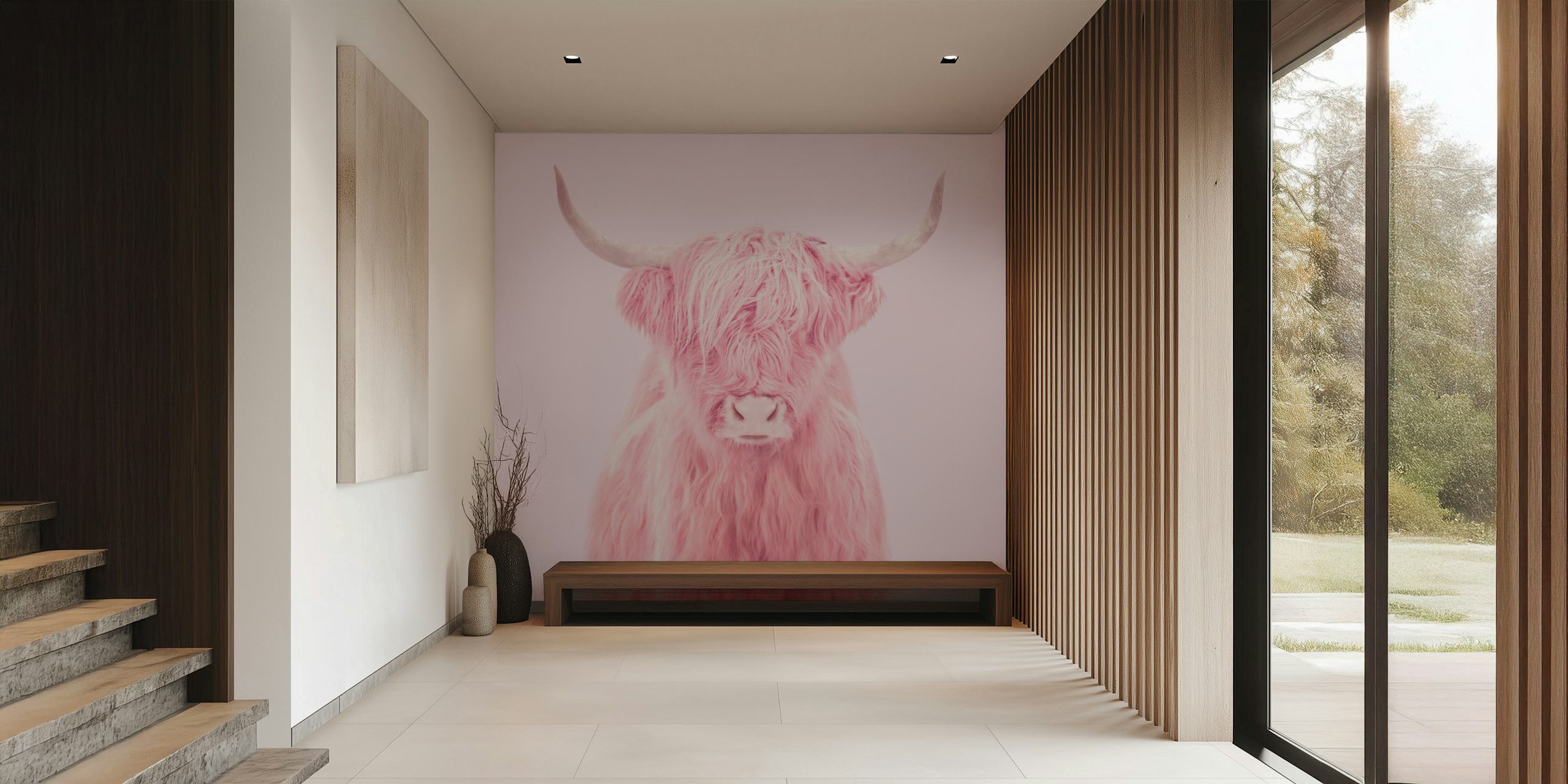 Highlander Highland Cow Wallpaper Mural Display