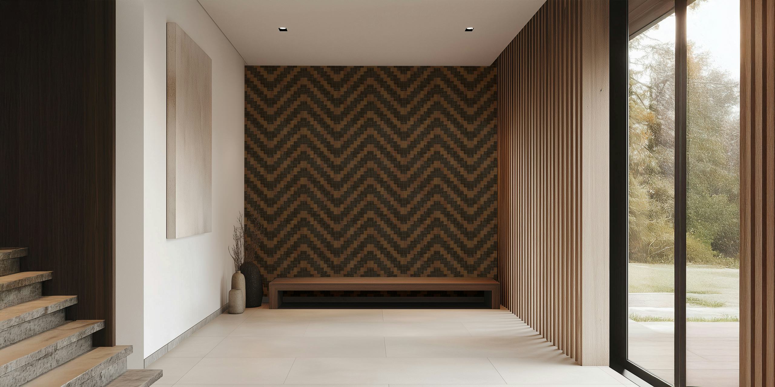 Chevron Texture Dark Academia Vibes tapeta