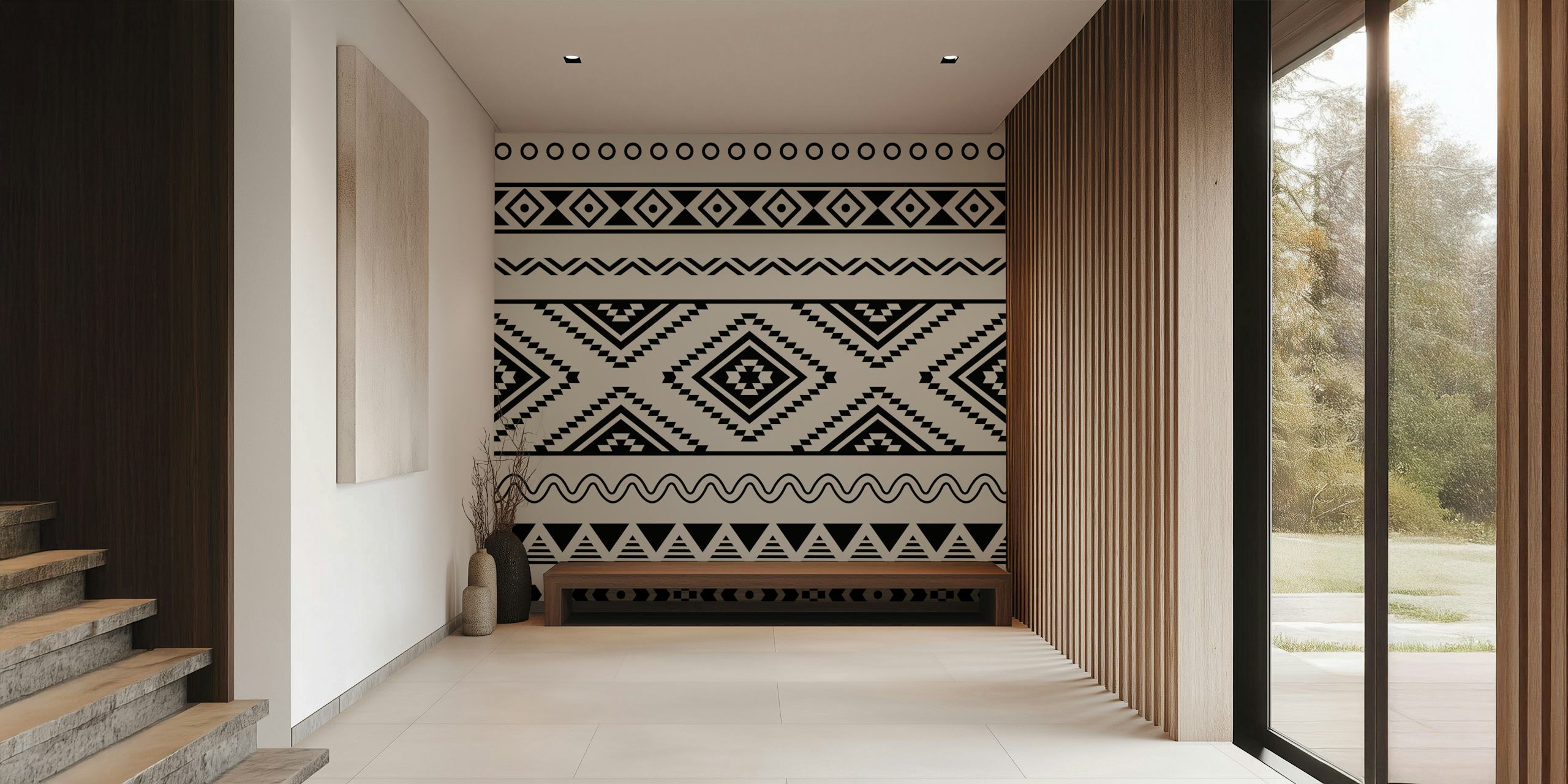 Aztec Inspired Design tapet i et rom