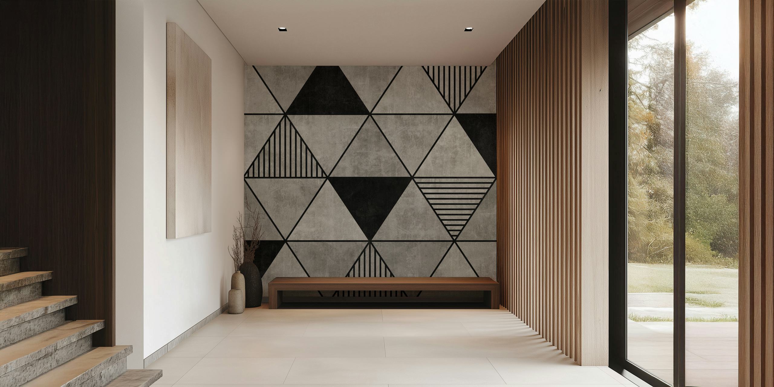 Fototapete Abstraktes geometrisches betondreiecksmuster