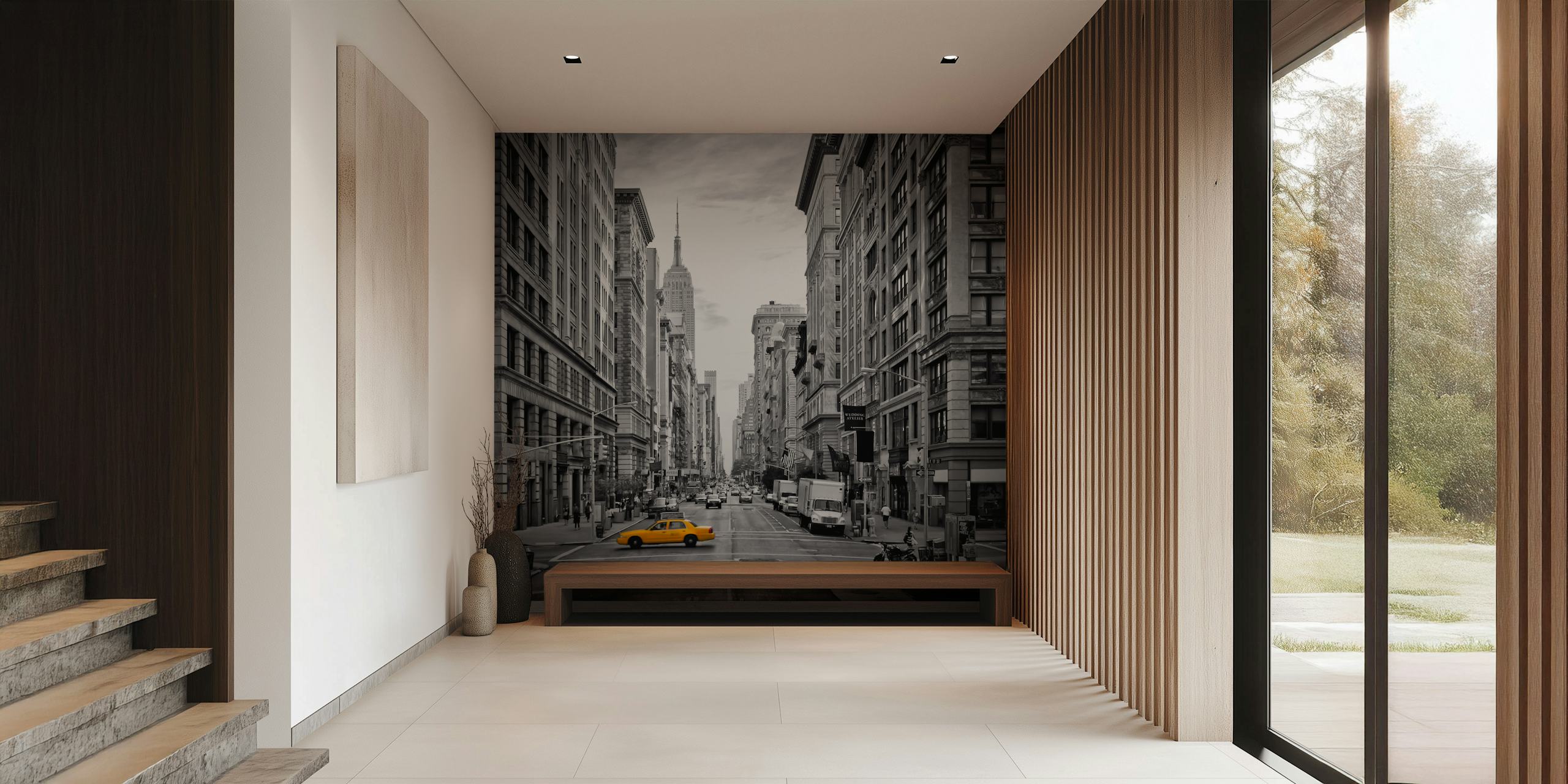 Murale Dettagliatamente Illustrato Di New York City Fifth Avenue