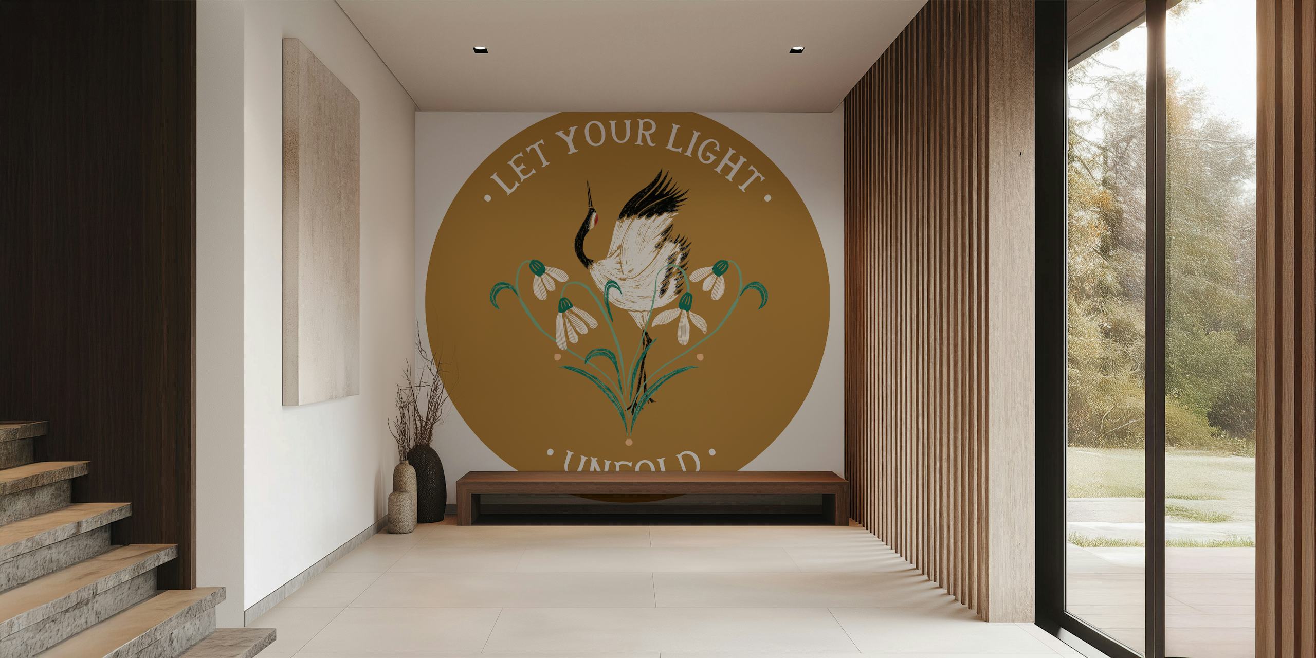 Light Unfolds with Grace ταπετσαρία σε ένα δωμάτιο