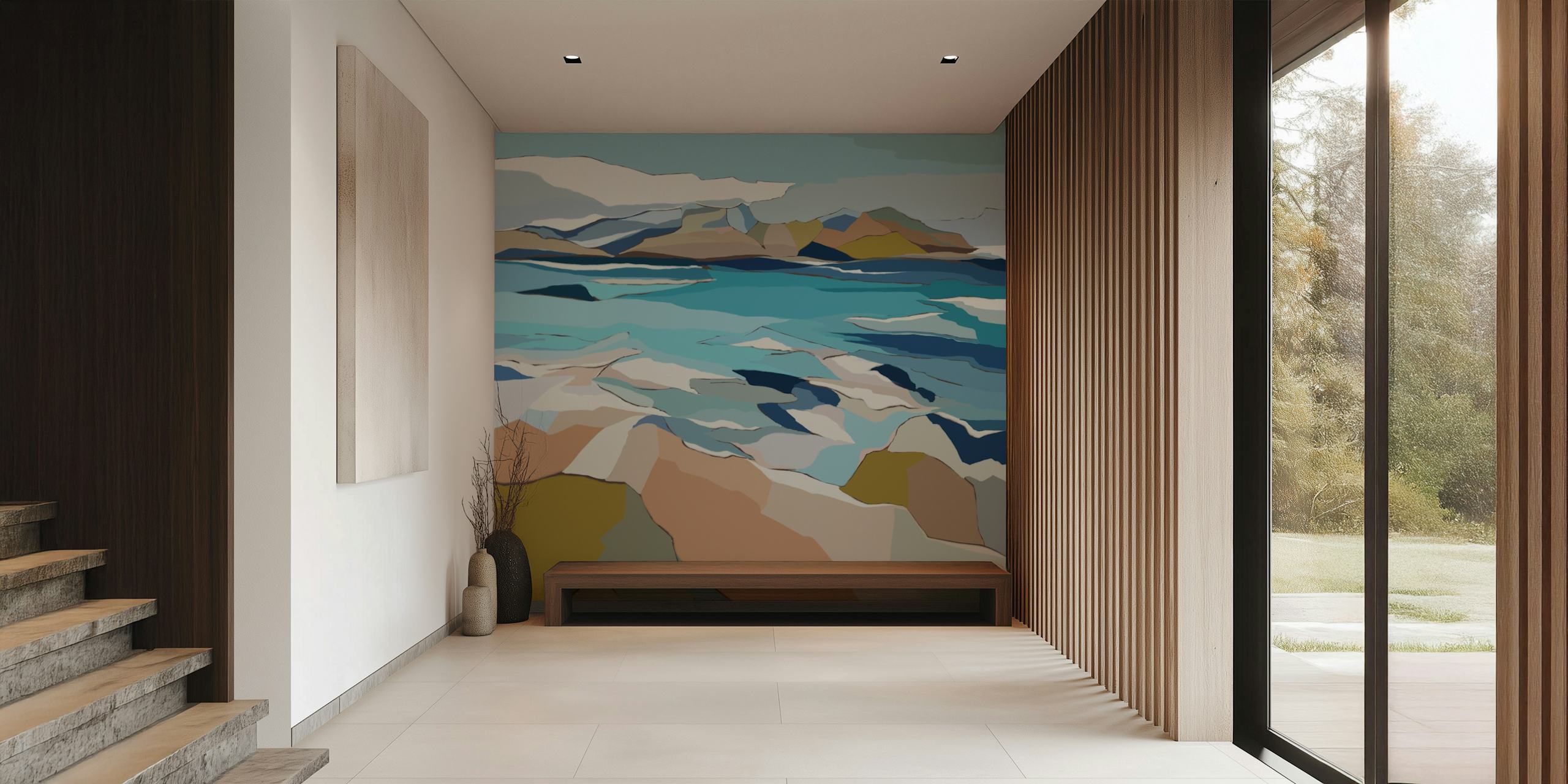 Vibrant Mountain Serenity tapeta w pokoju