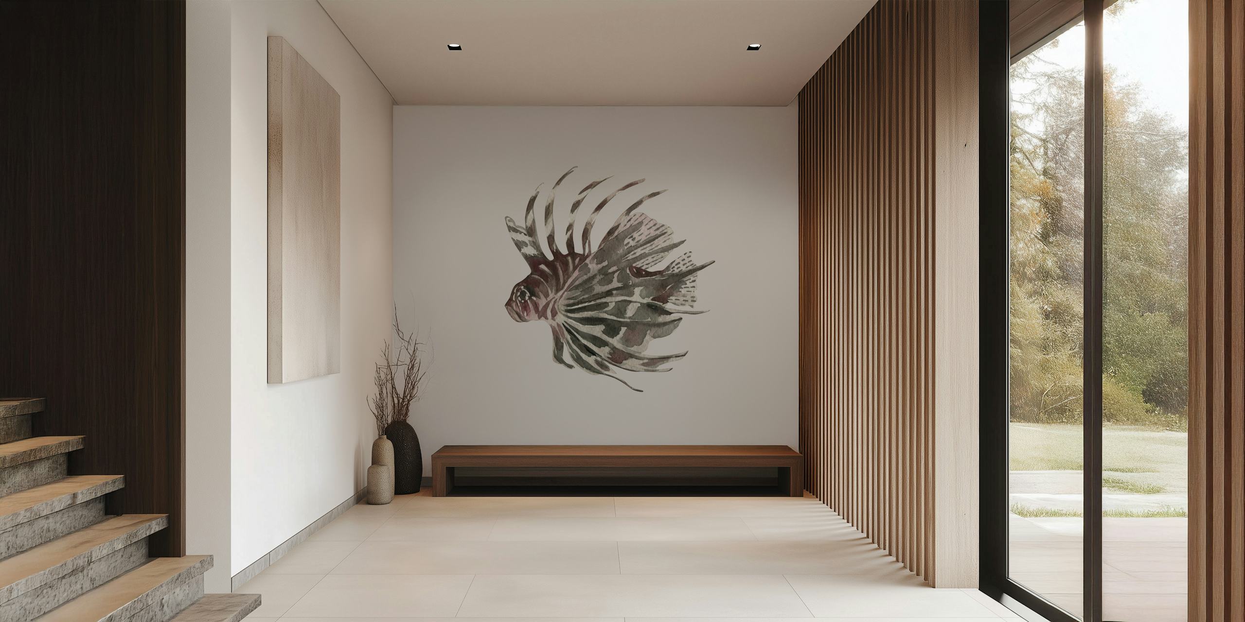 Σχέδιο ταπετσαρίας Lionfish σε ένα δωμάτιο
