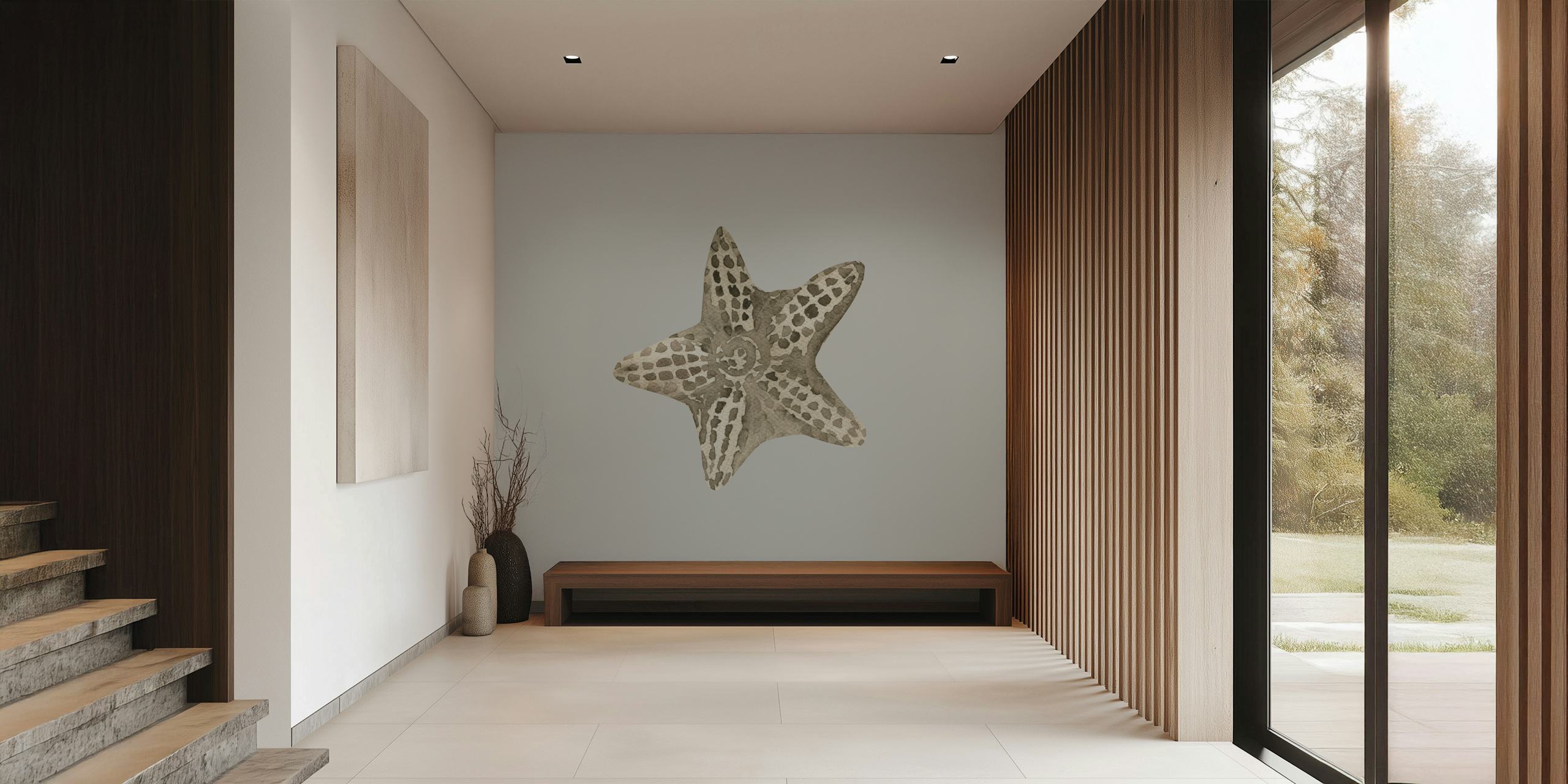 Coastal Starfish Moment wallpaper in a room