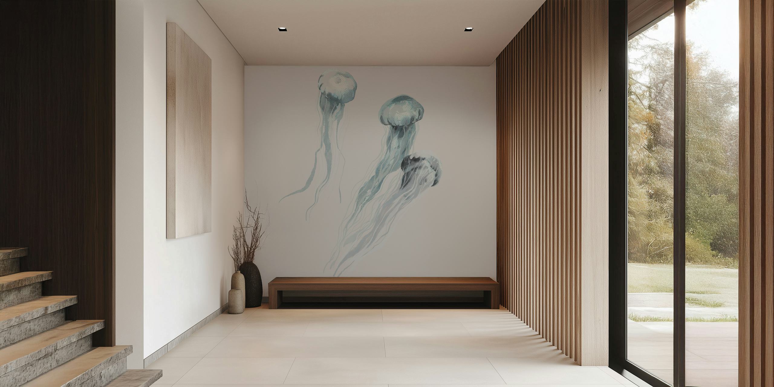 Jellyfish wallpaper design im Wohnzimmer