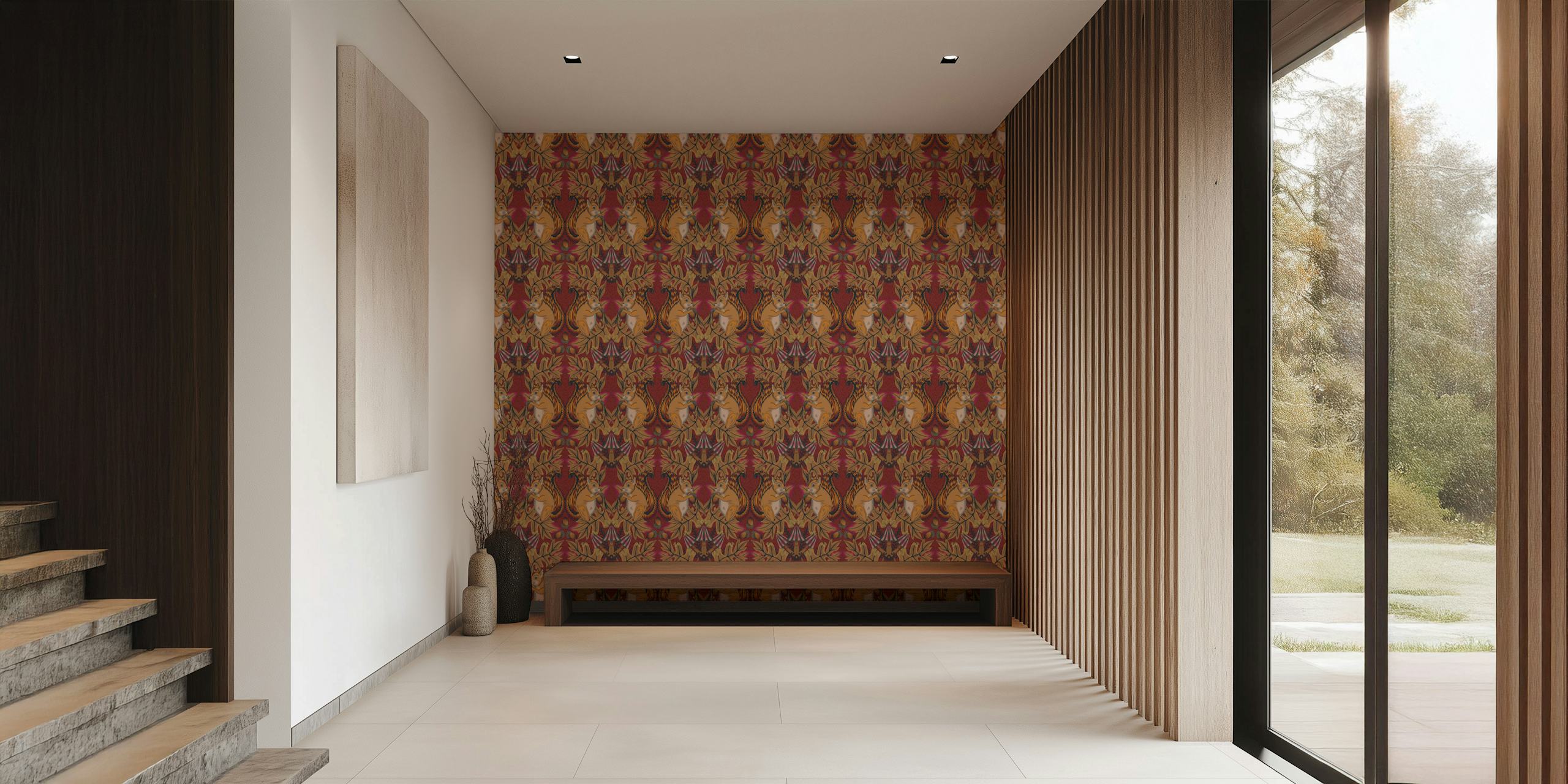 Nutty Love behangontwerp in een kamer